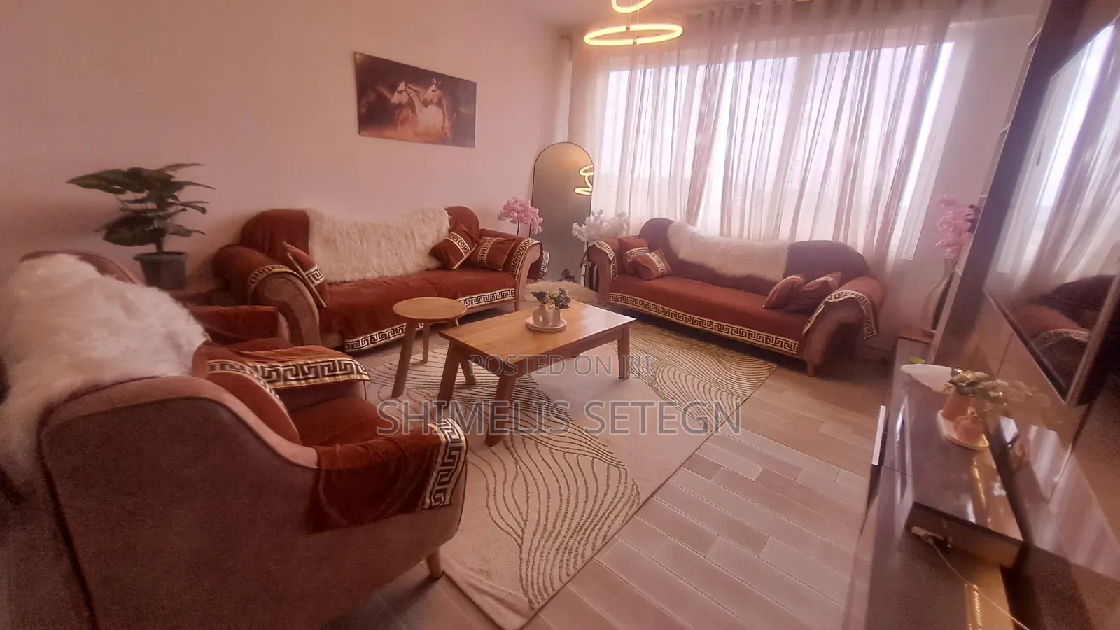 Furnished 3bdrm Apartment in Bole for rent