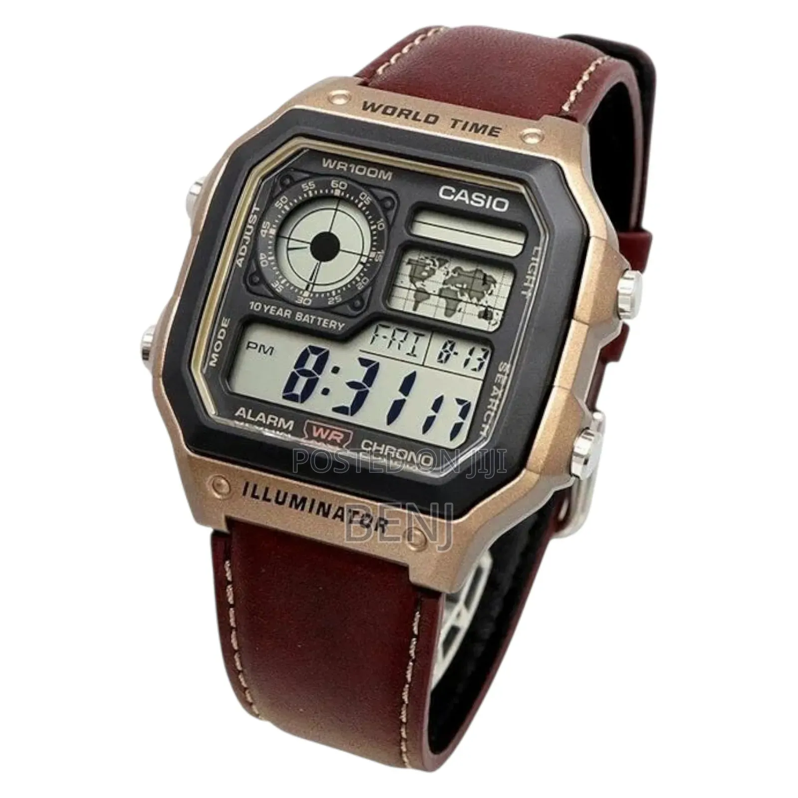 Casio Ae-1200whl-5av World Time Watch Chronograph 5, 10 Years Battery