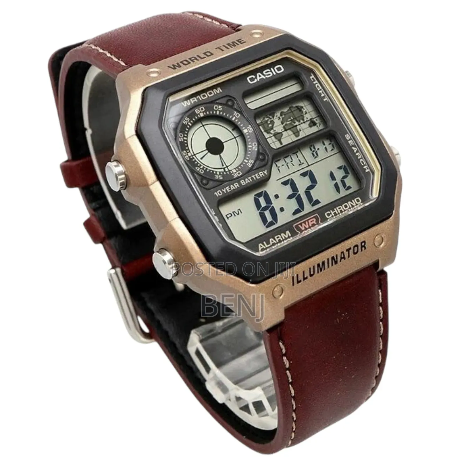 Casio Ae-1200whl-5av World Time Watch Chronograph 5, 10 Years Battery