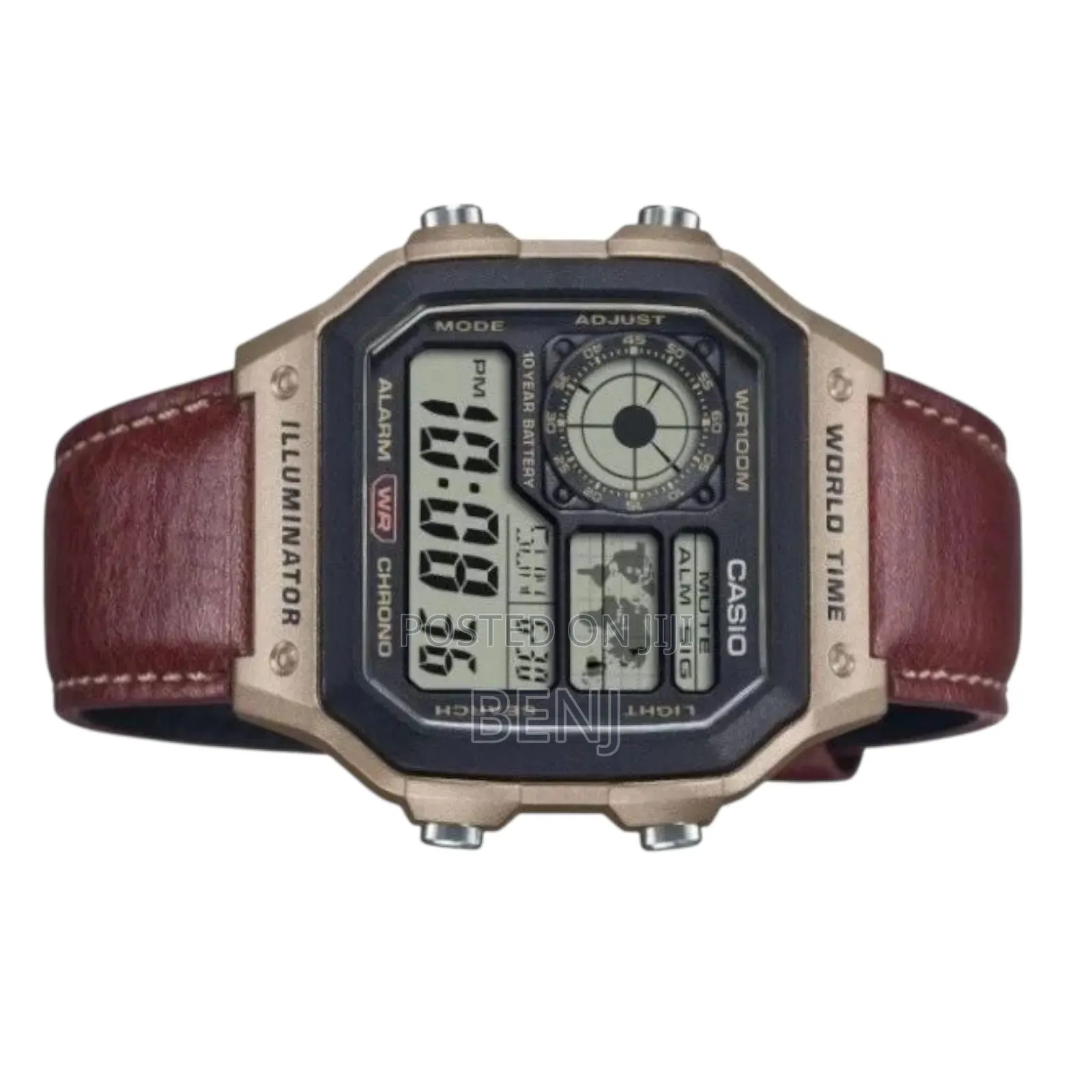 Casio Ae-1200whl-5av World Time Watch Chronograph 5, 10 Years Battery