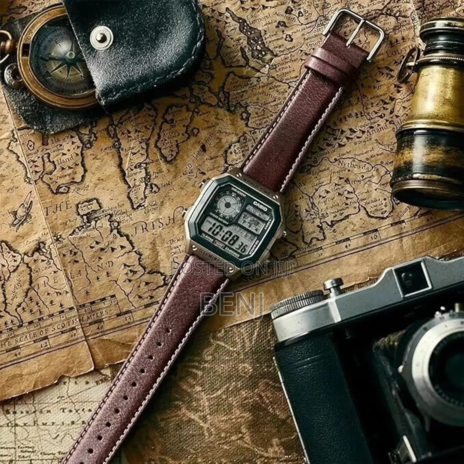 Casio Ae-1200whl-5av World Time Watch Chronograph 5, 10 Years Battery