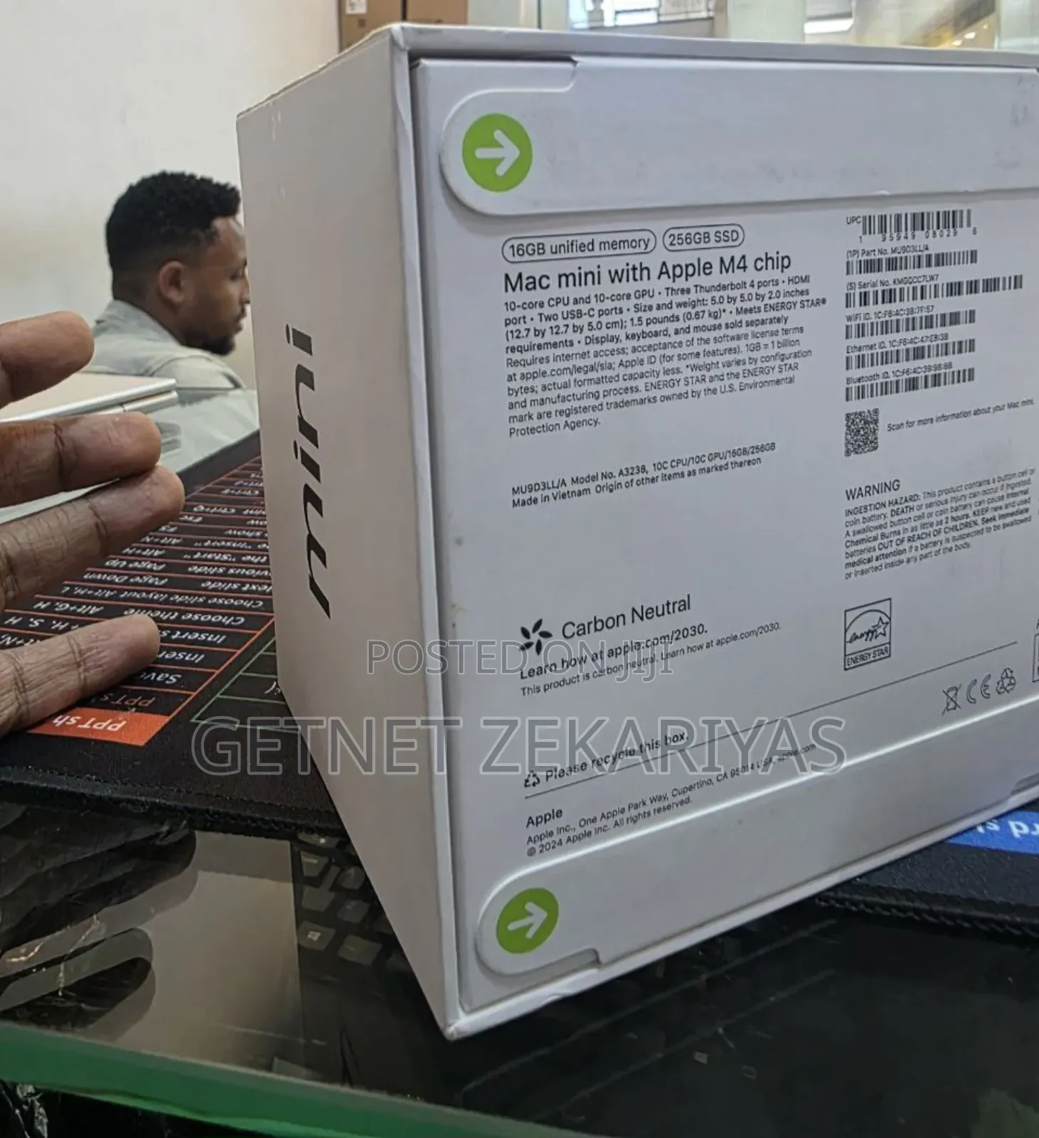 New Desktop Computer Apple Mac Mini 16GB Apple M4 SSD 256GB