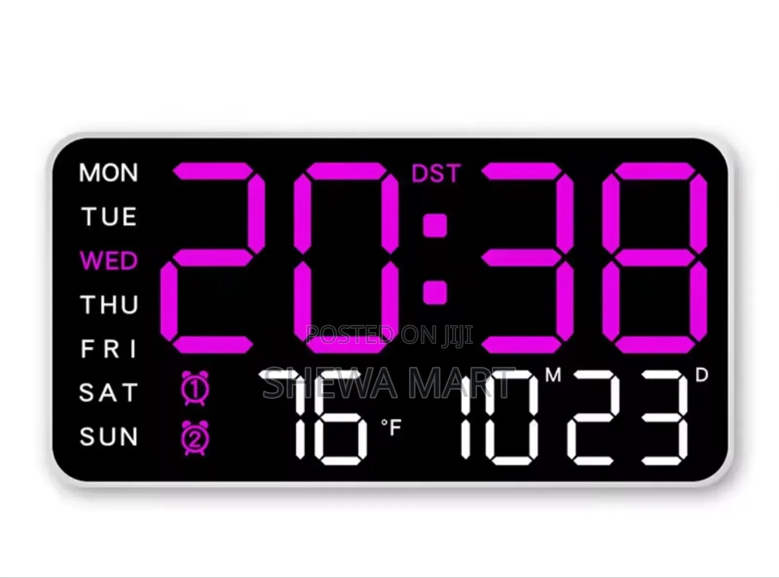 Automatic Dimming/Humidity/Alarm - 12/24 Hour, Silent Digital Clock Su