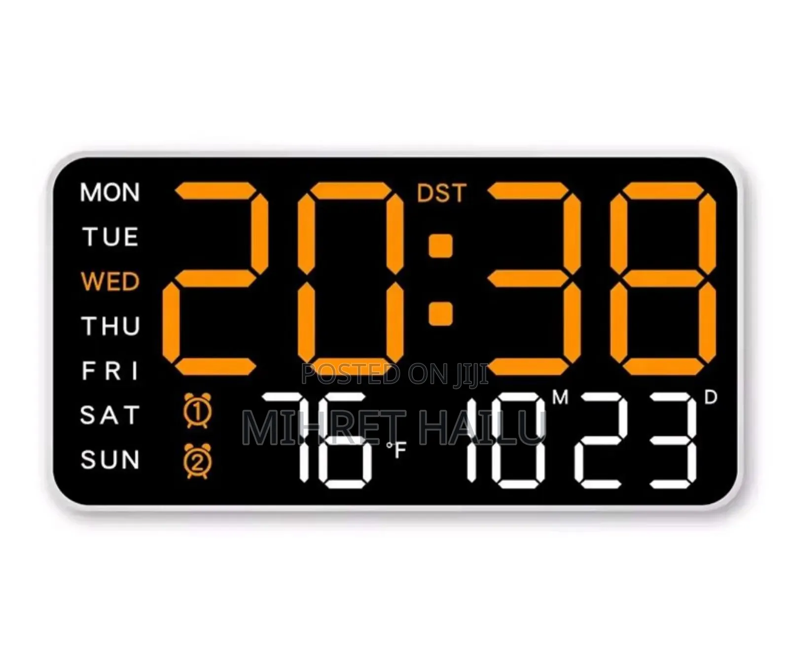 Automatic Dimming/Humidity/Alarm - 12/24 Hour, Silent Digital Clock Su