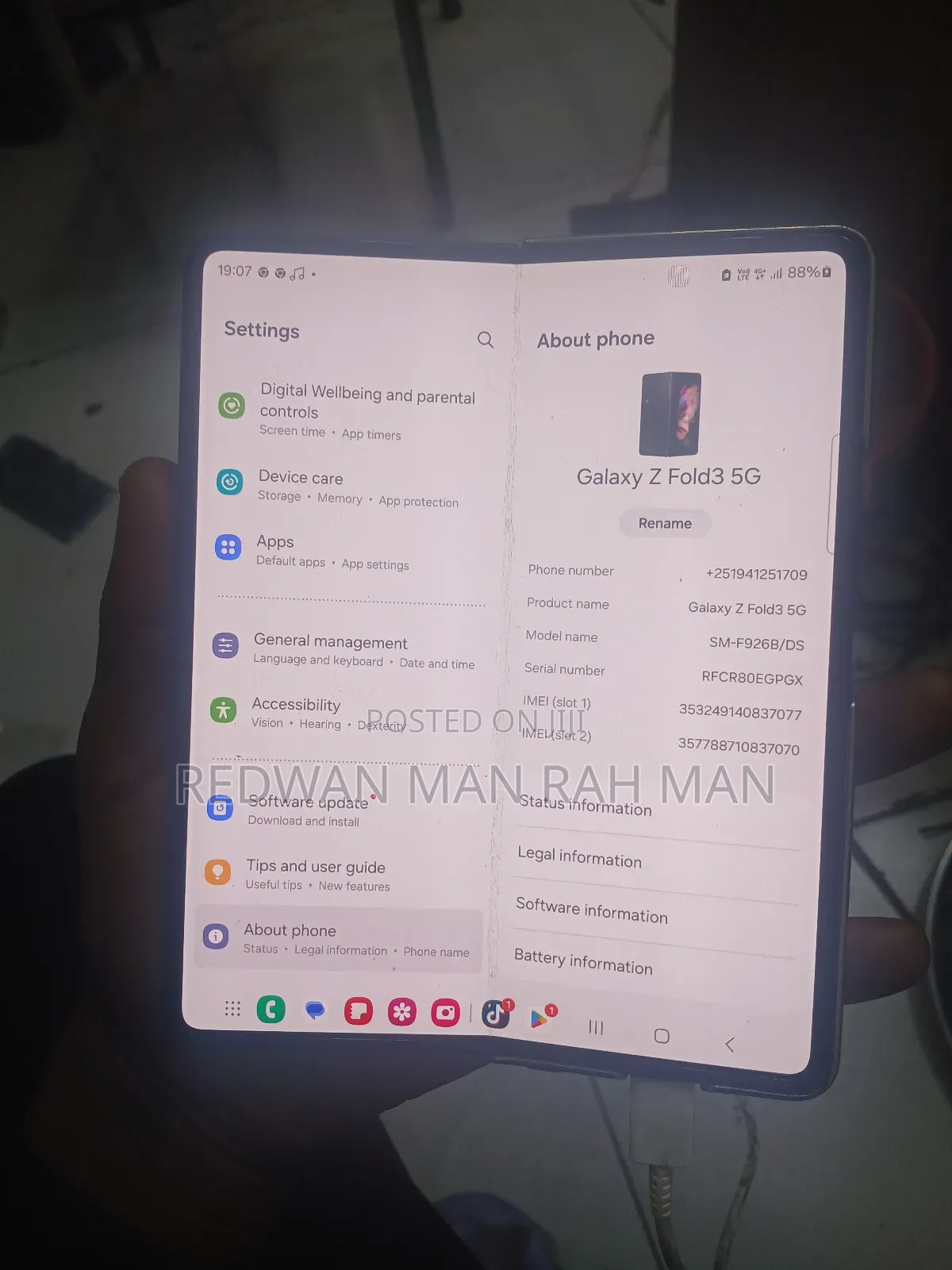 Samsung Galaxy Z Fold 3 256 GB Black