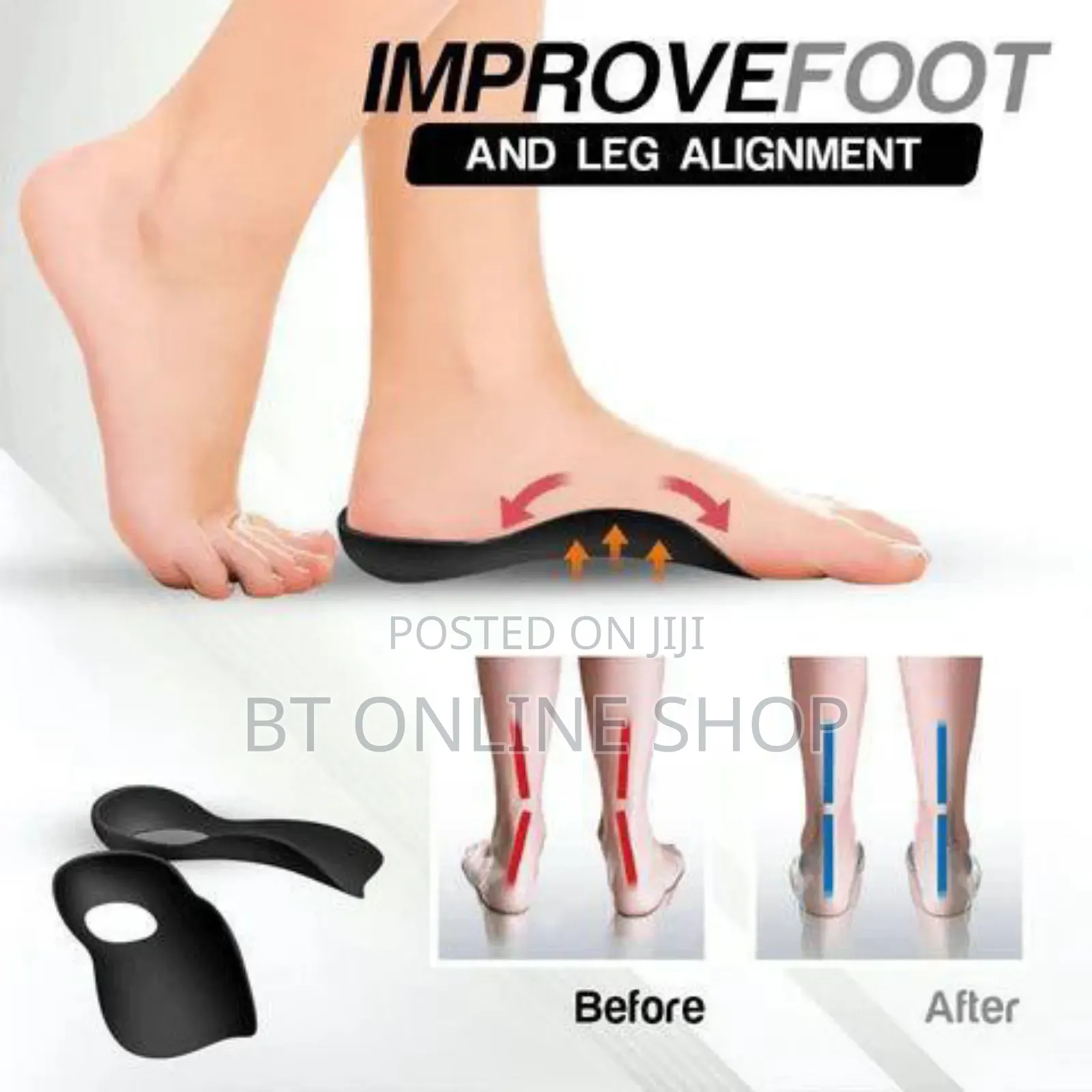 Unisex Flat Foot Orthotics TPR Insole