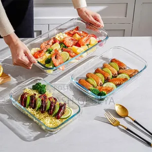 Photo - 3pcs Tempered High Quality Glass Bakeware
