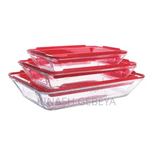 3pcs Tempered High Quality Glass Bakeware