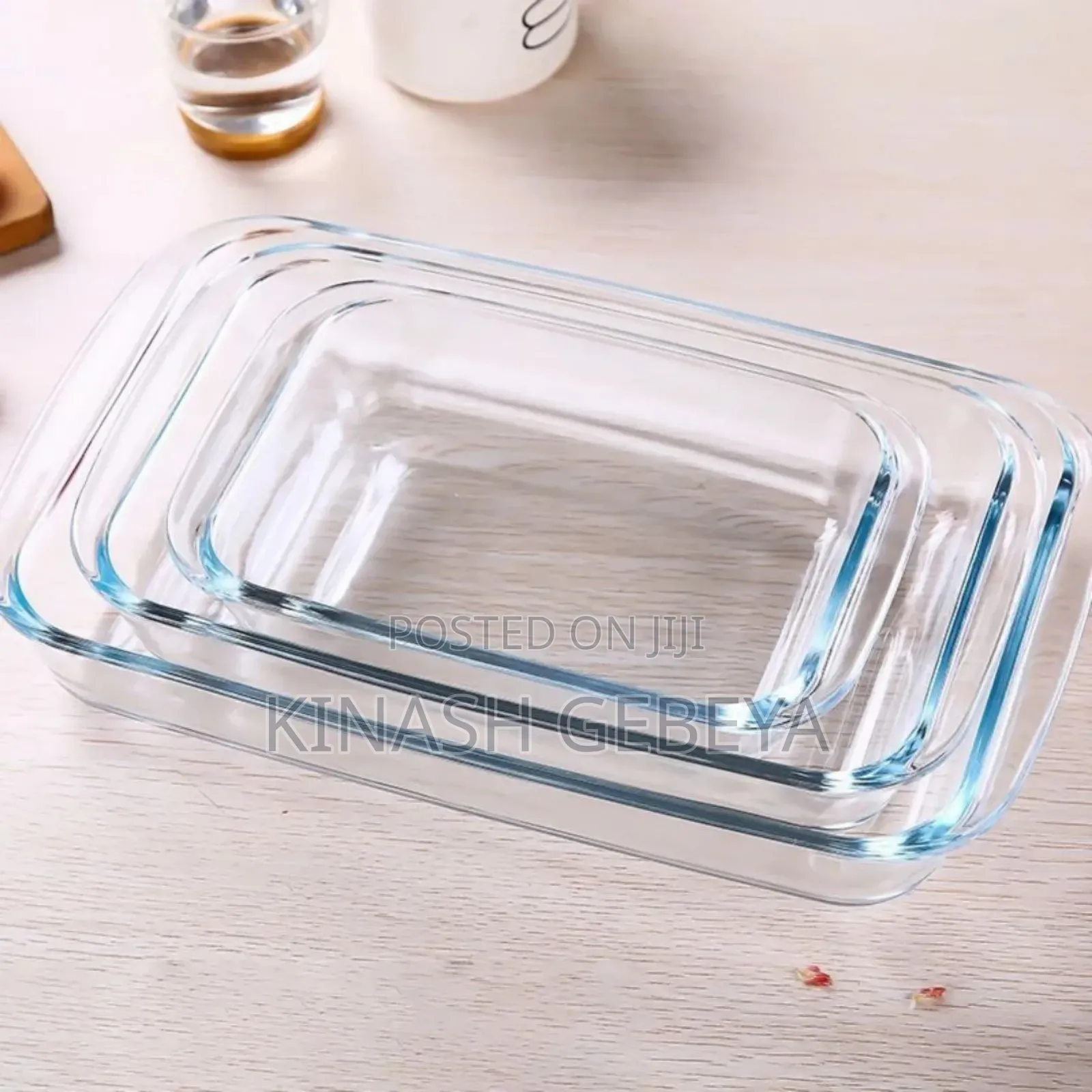 3pcs Tempered High Quality Glass Bakeware