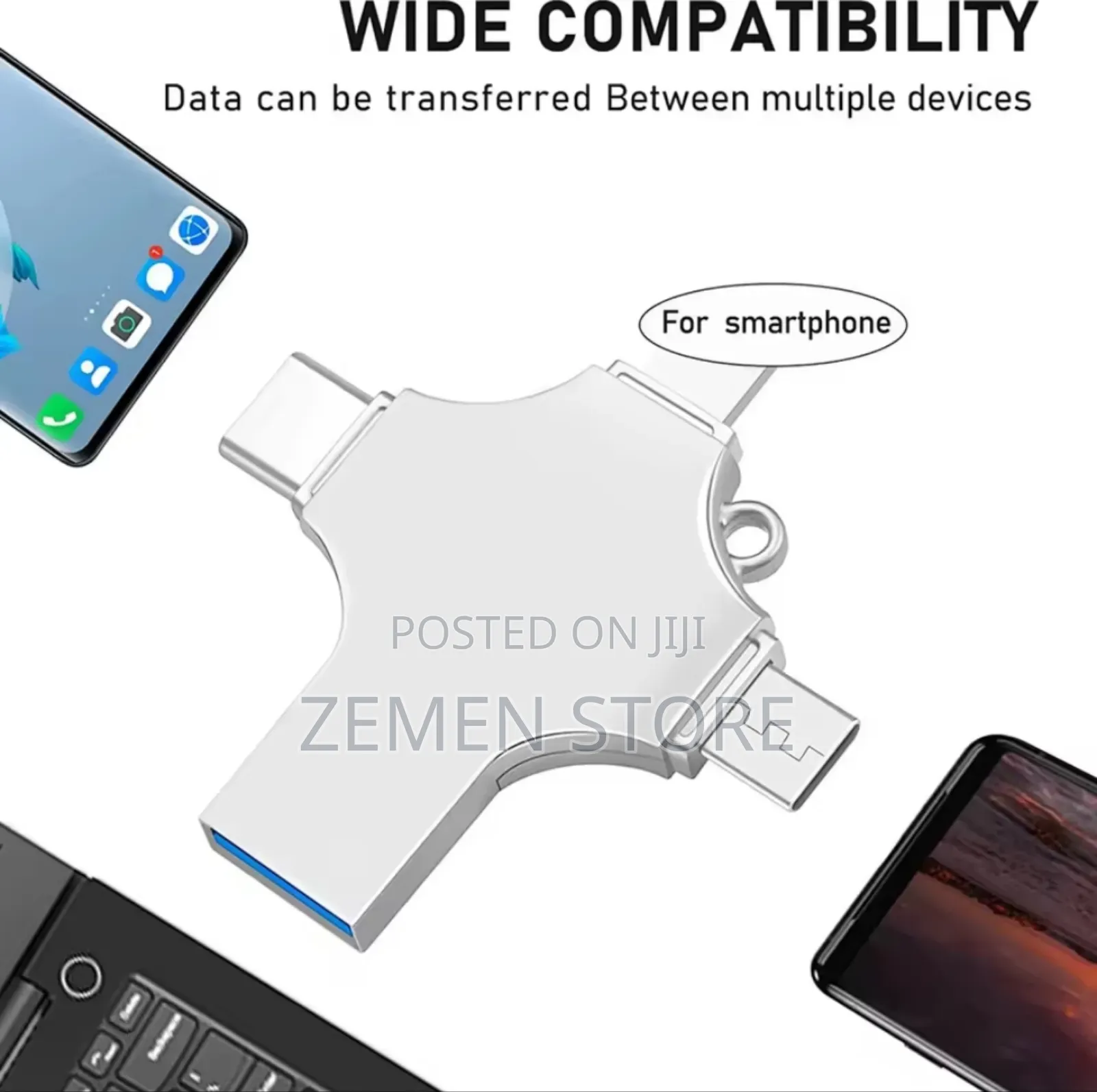 Ultimate 512gb 4-in-1 Multi-Port Flash Drive (iPhone, Android, Pc)