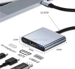 Ultimate 3-in-1 Usb-C Hub Adapter ( Hdmi, Usb 3.0, Pd Charging)