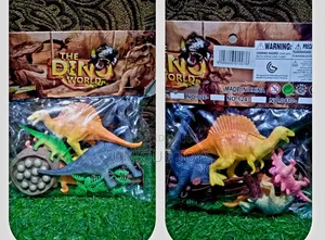Photo - Dino World Playset – 6 Dinosaurs Trees Fencing