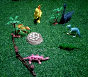 Dino World Playset – 6 Dinosaurs Trees Fencing