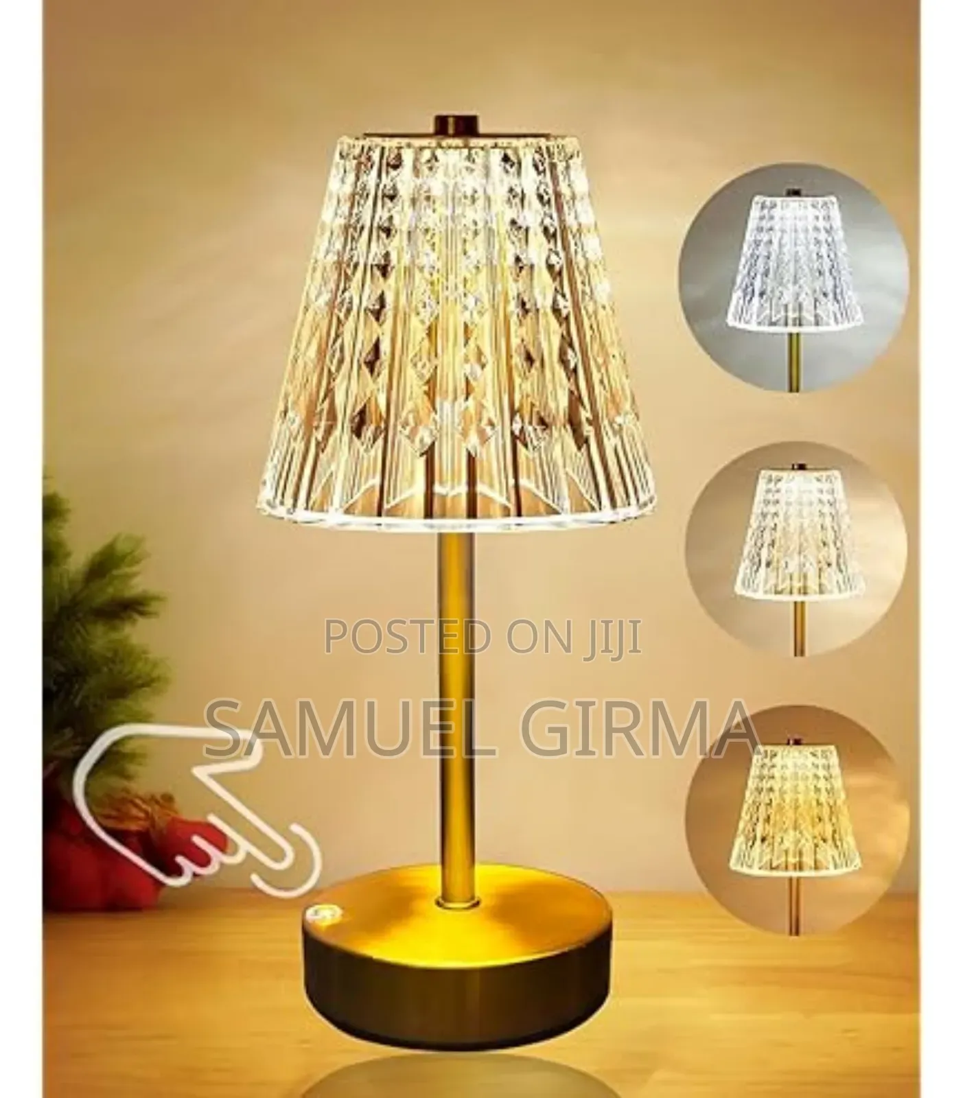 Table Lamp Crystal Adjustable Lighting