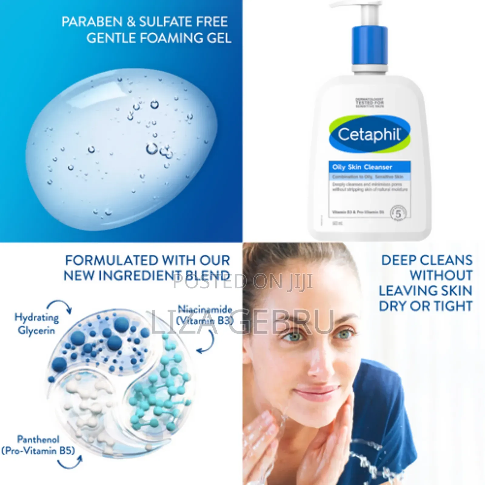 Cetaphil Cleanser for Clear,Clean Spotless Skin.