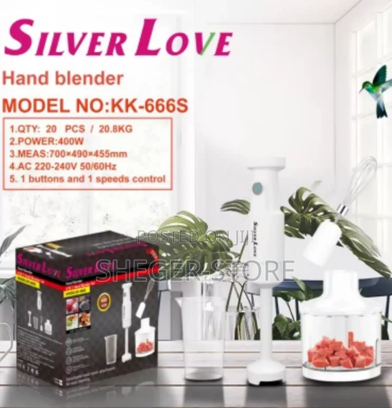 Orginal Silver Love 4 in 1 Hand Blender