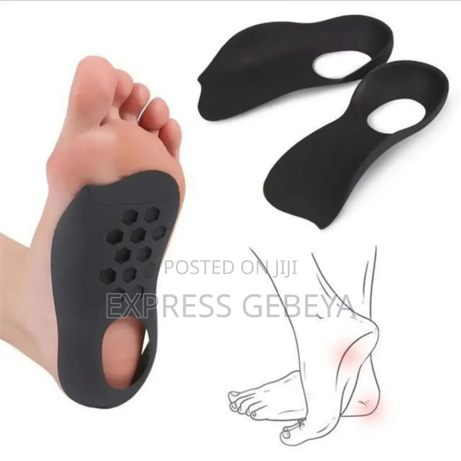 Unisex Flat Foot Orthotics Tpr Insole