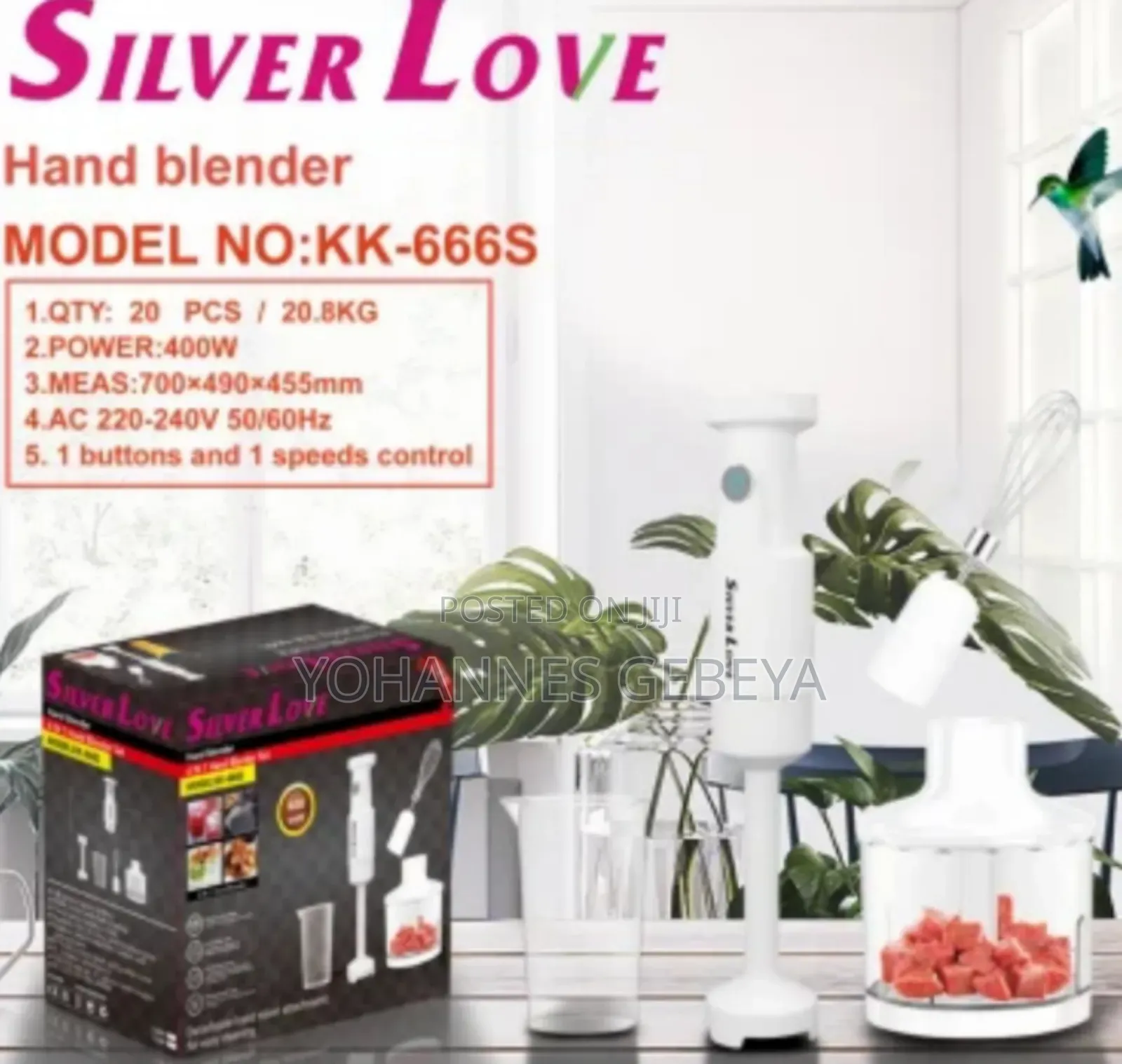Silver Love 4 in 1 Hand Blender