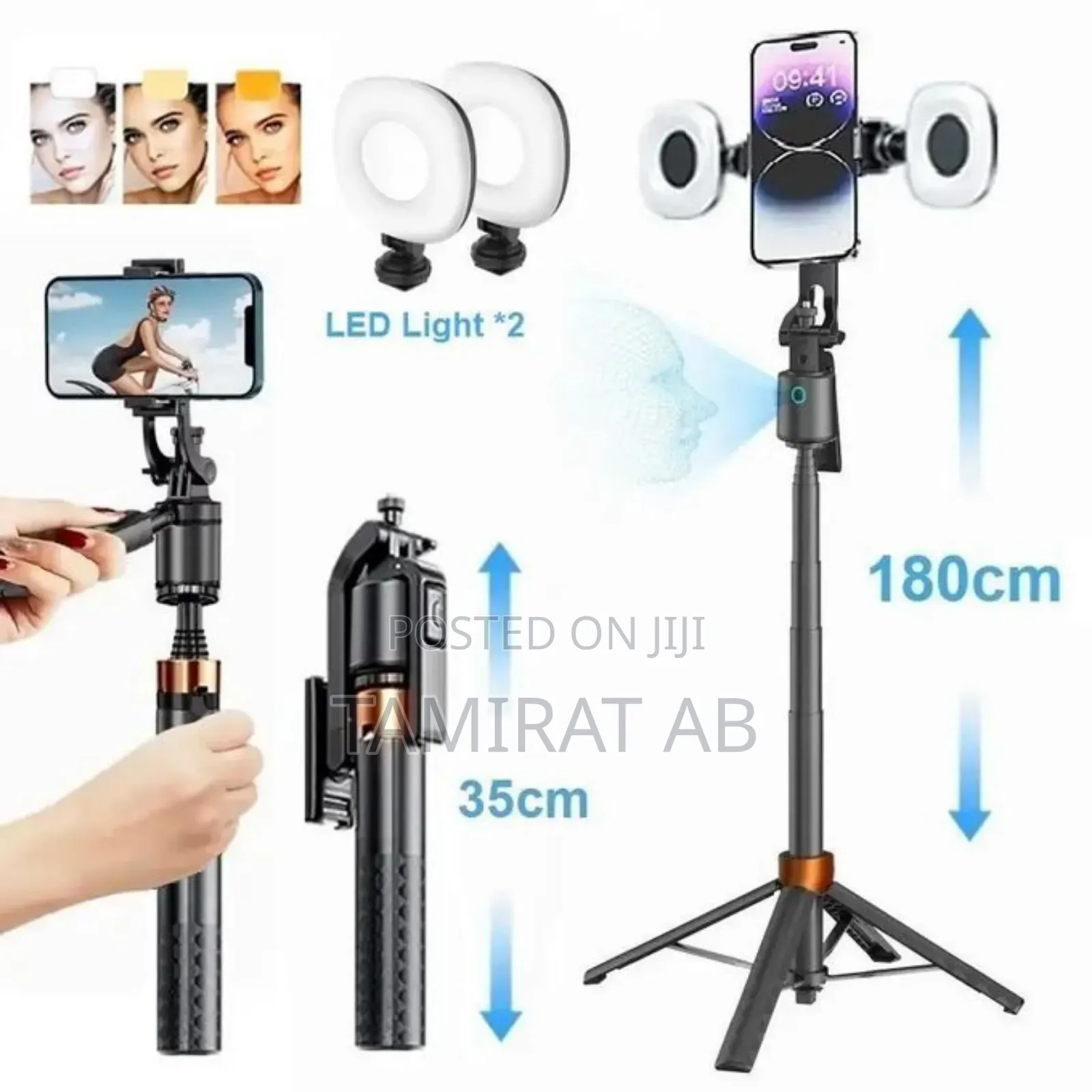 Q13 Al Auto Follow-Up Face Tracking Selfie Stick 360° Gimbal Tripod