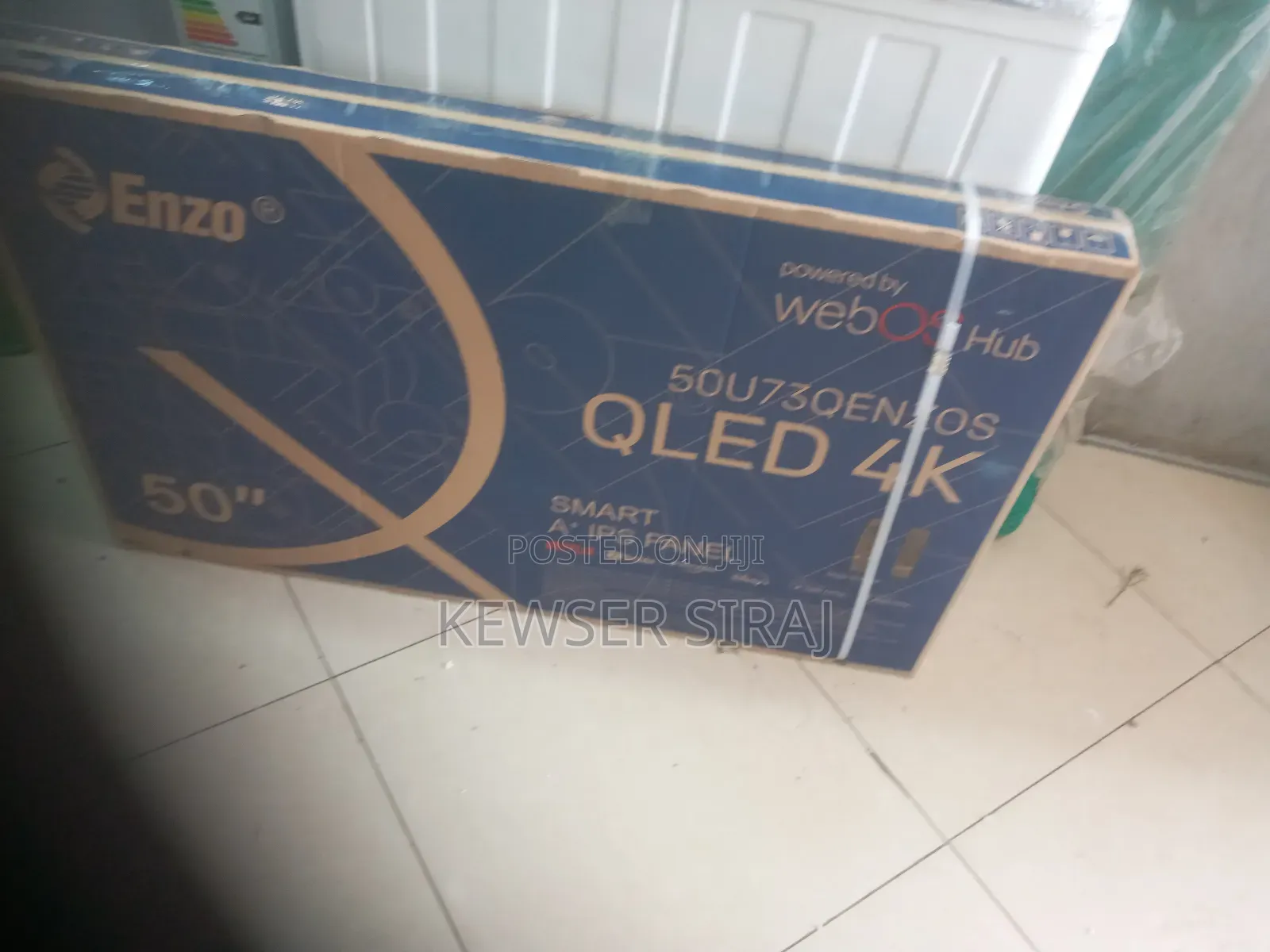 Enzo Tv 50inch Smart Qled Uhd ፍሬምለስ እሳክሪኝ