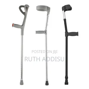 Photo - Elbow Adjustable Height Medical Stainless Crutches ክራንች የክንድ ጠንካራ