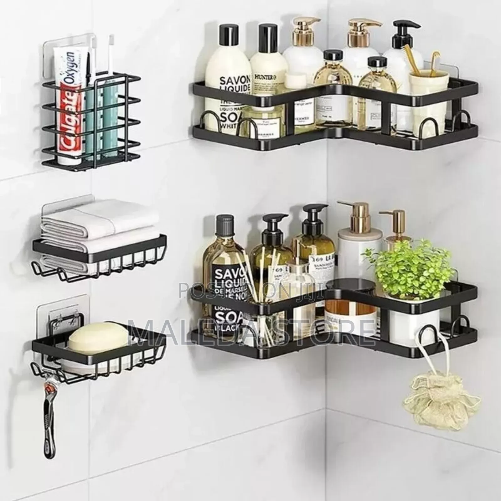 5pcs Stainless Steel Organizing Storage Rack
