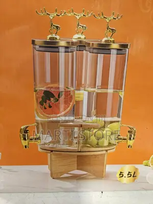 3 In 1 Glass Dispenser Jar With Stand Rack