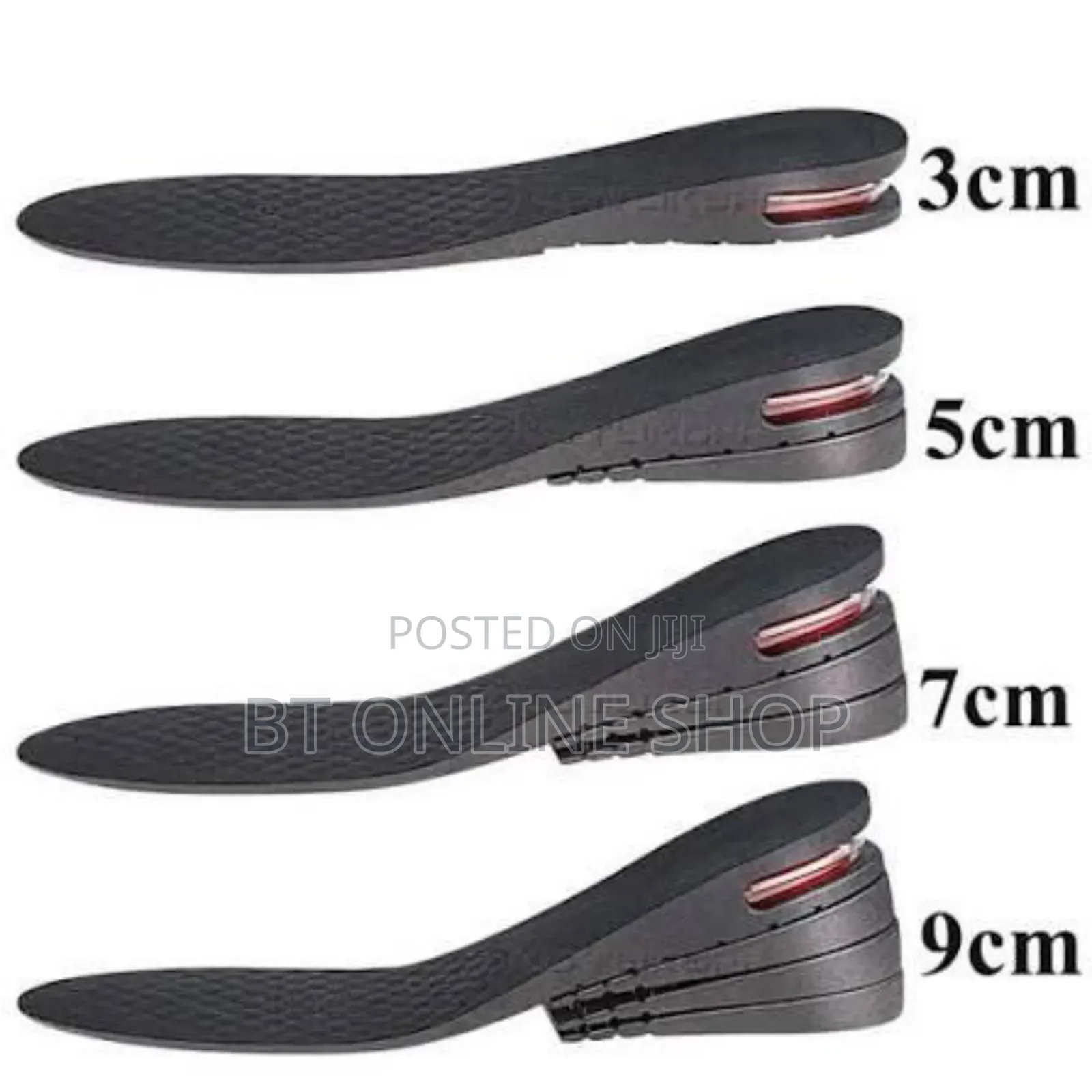 Height Increase Insoles With An Air Cushion Heel