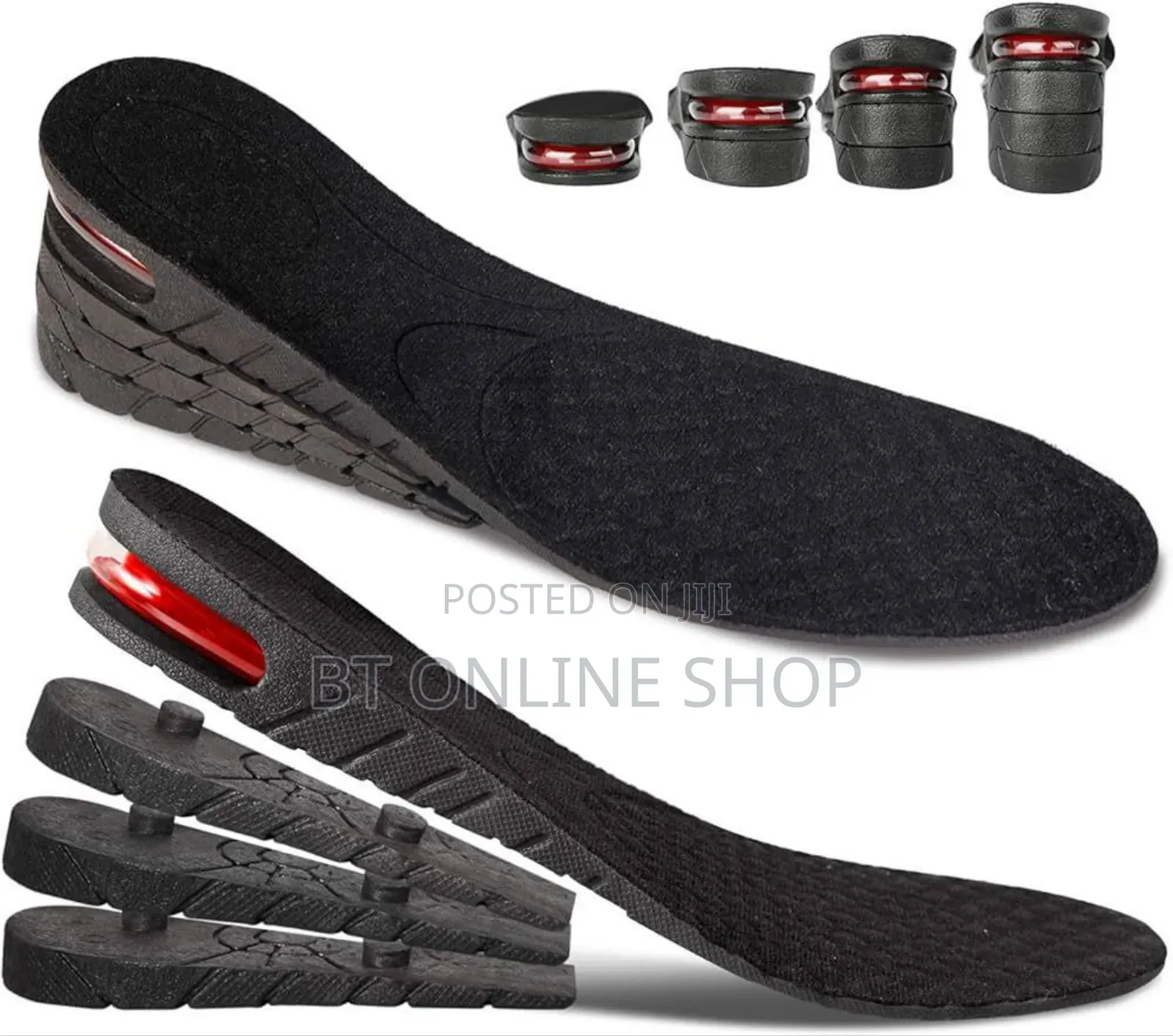 Height Increase Insoles With An Air Cushion Heel