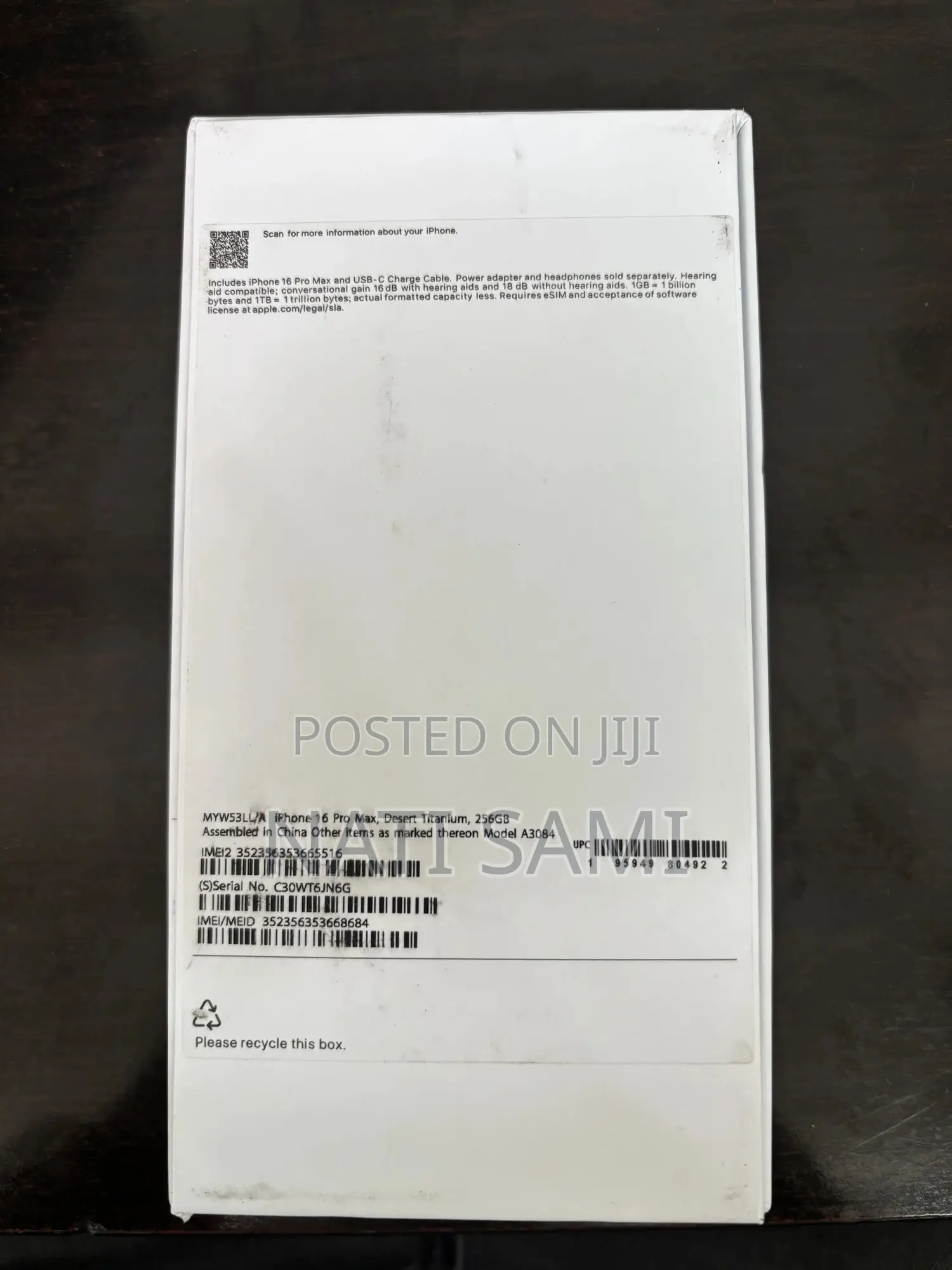 New Apple iPhone 16 Pro Max 256 GB Gold