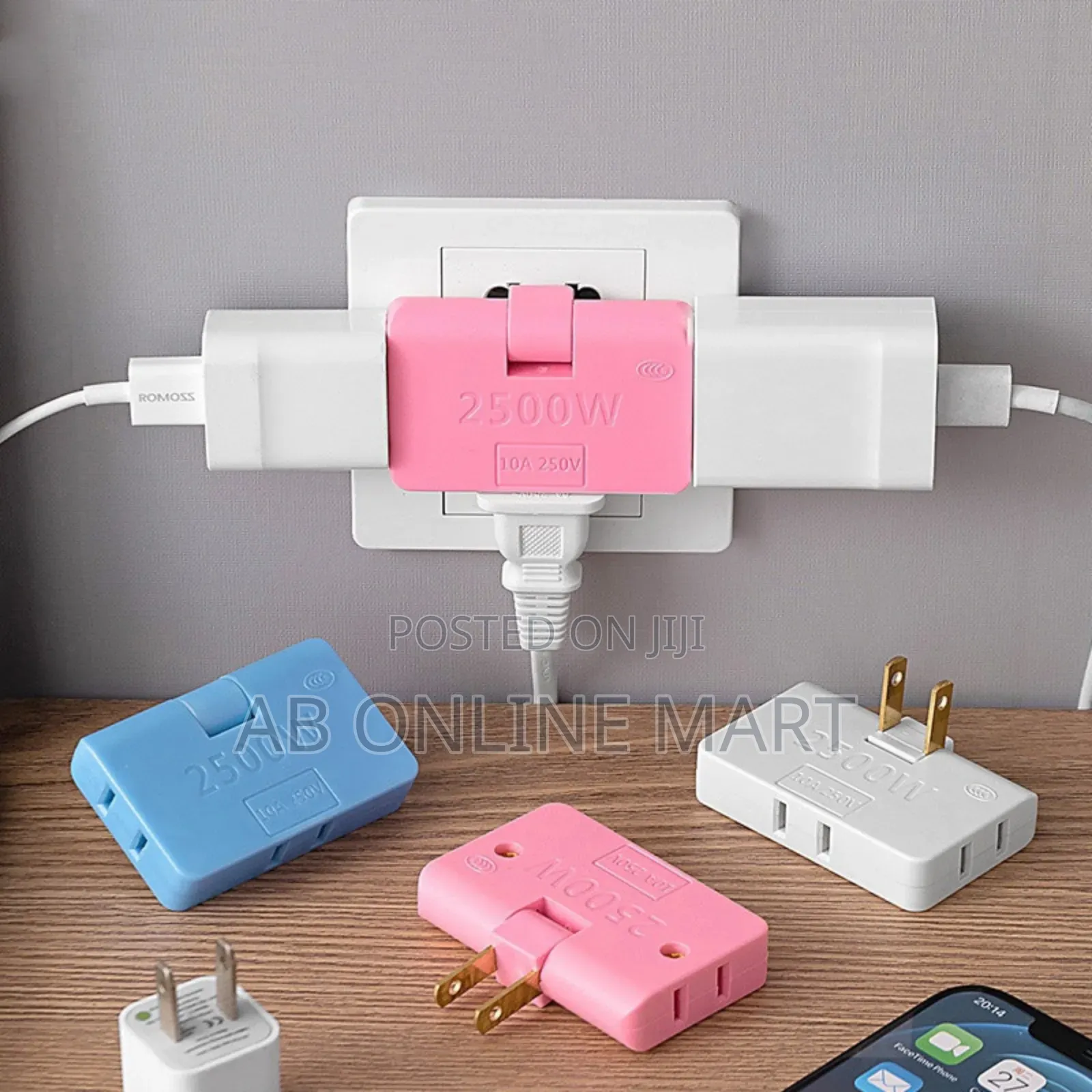 3-in-1 Rotatable Outlet Adapter