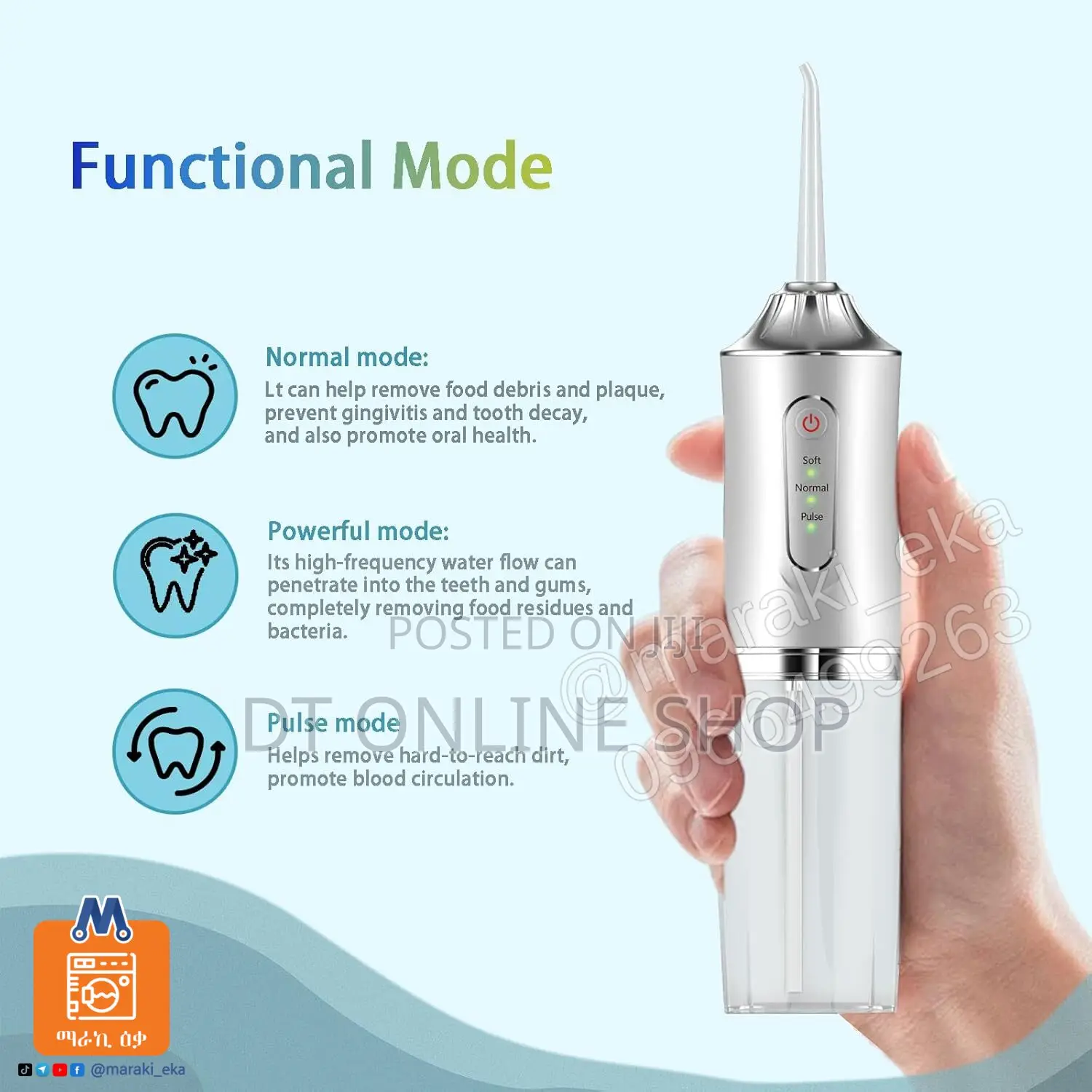 Rechargeable Water Dental Flosser Teeth Irrigator