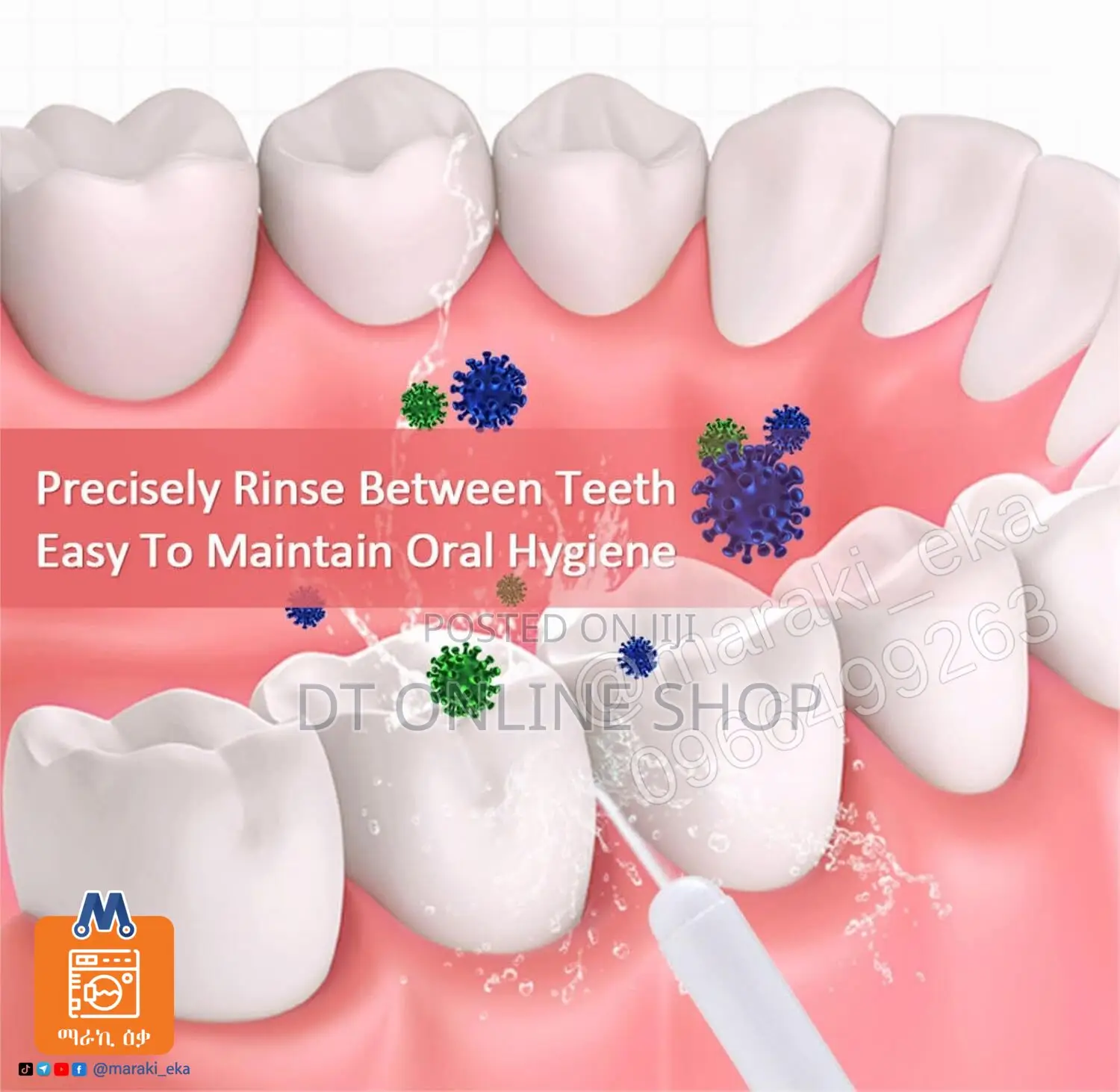 Rechargeable Water Dental Flosser Teeth Irrigator