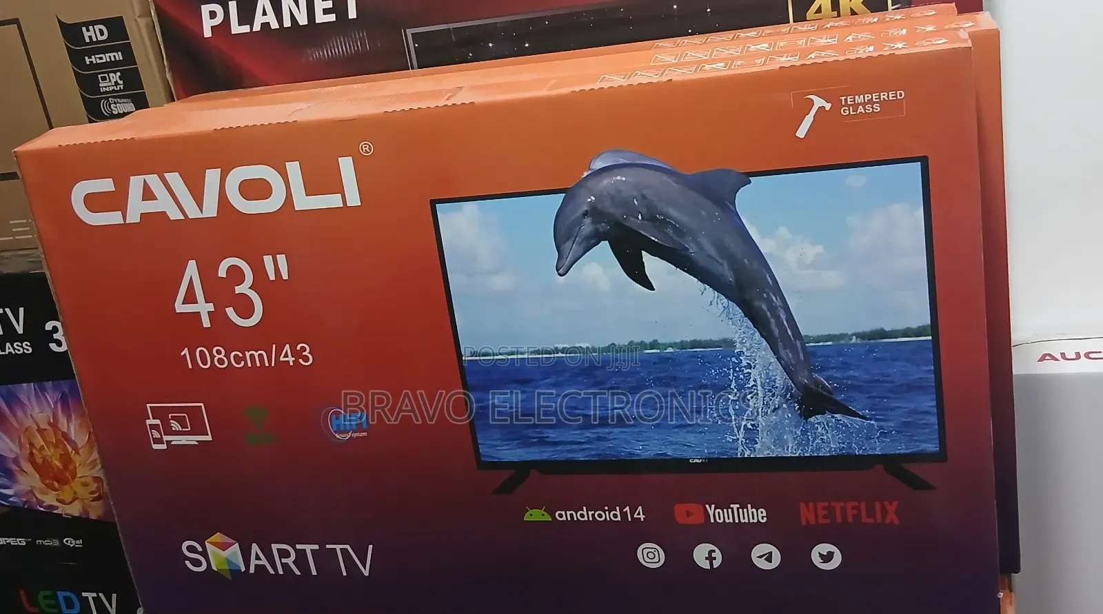 Cavoli 43” Tv – New Model With Clear Picture Smart Features!