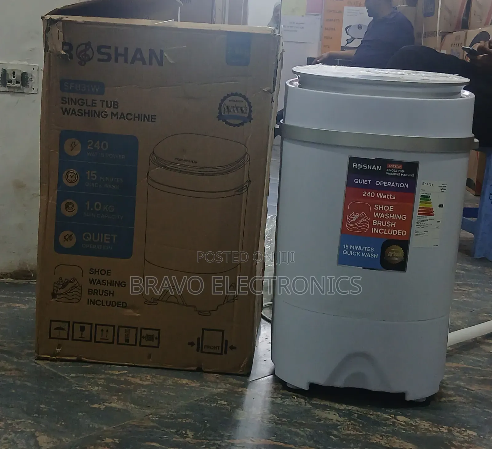 Roshan 4kg Mini Washing– Compact, Easy Perfect for Loads!