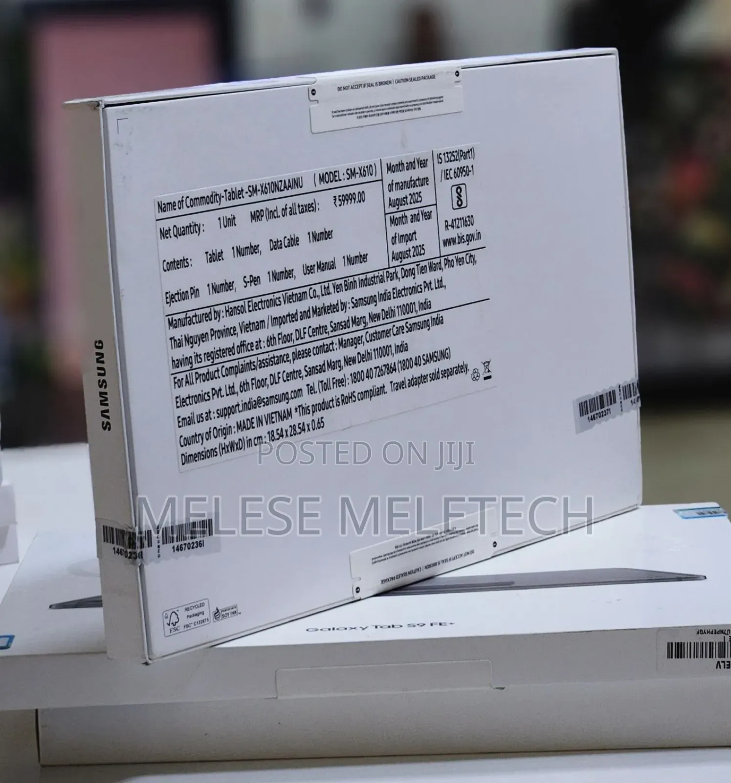 New Samsung Galaxy Tab S9 FE+ 128 GB Silver