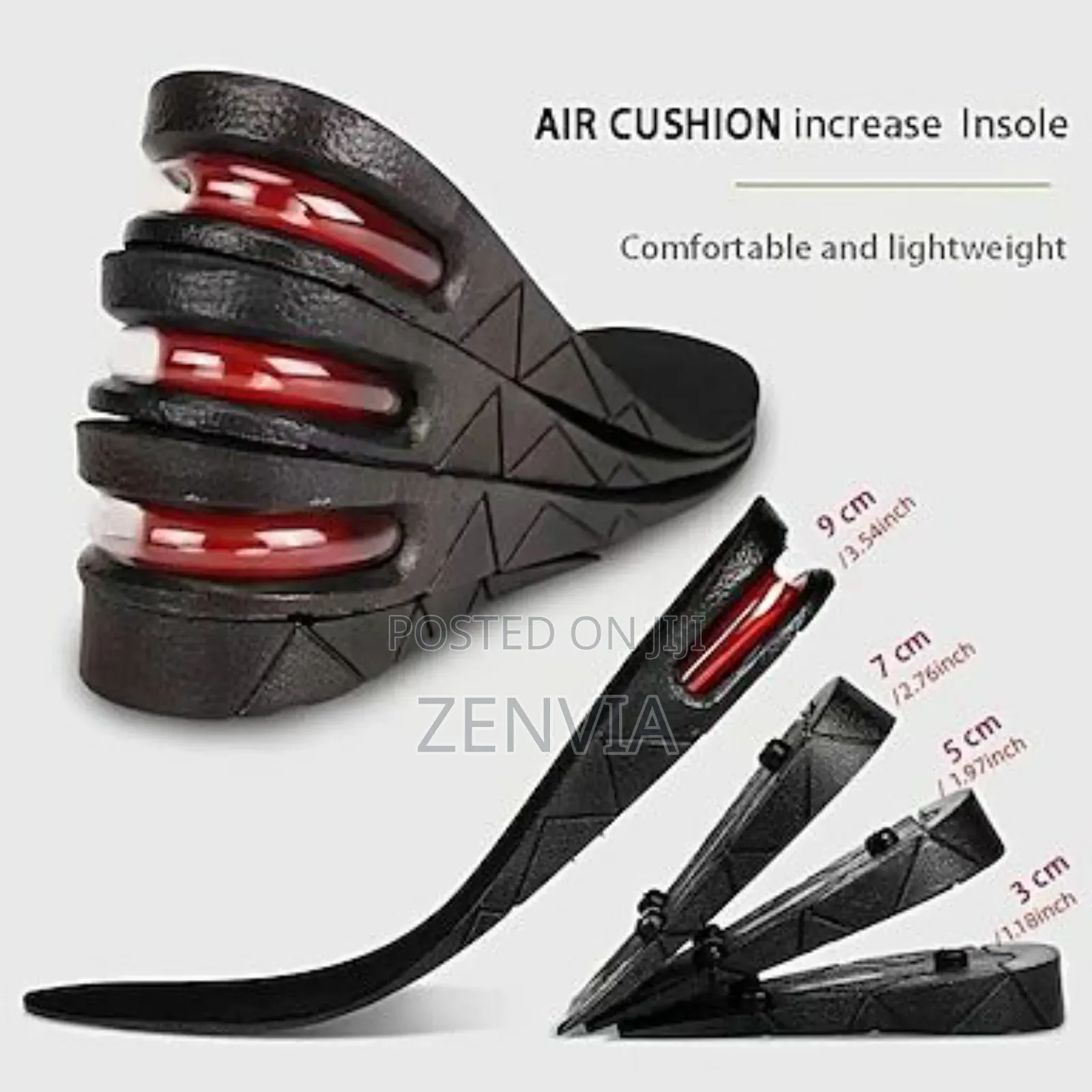 Height Increase Insoles With Air Cushion Heel / Free Delivery/