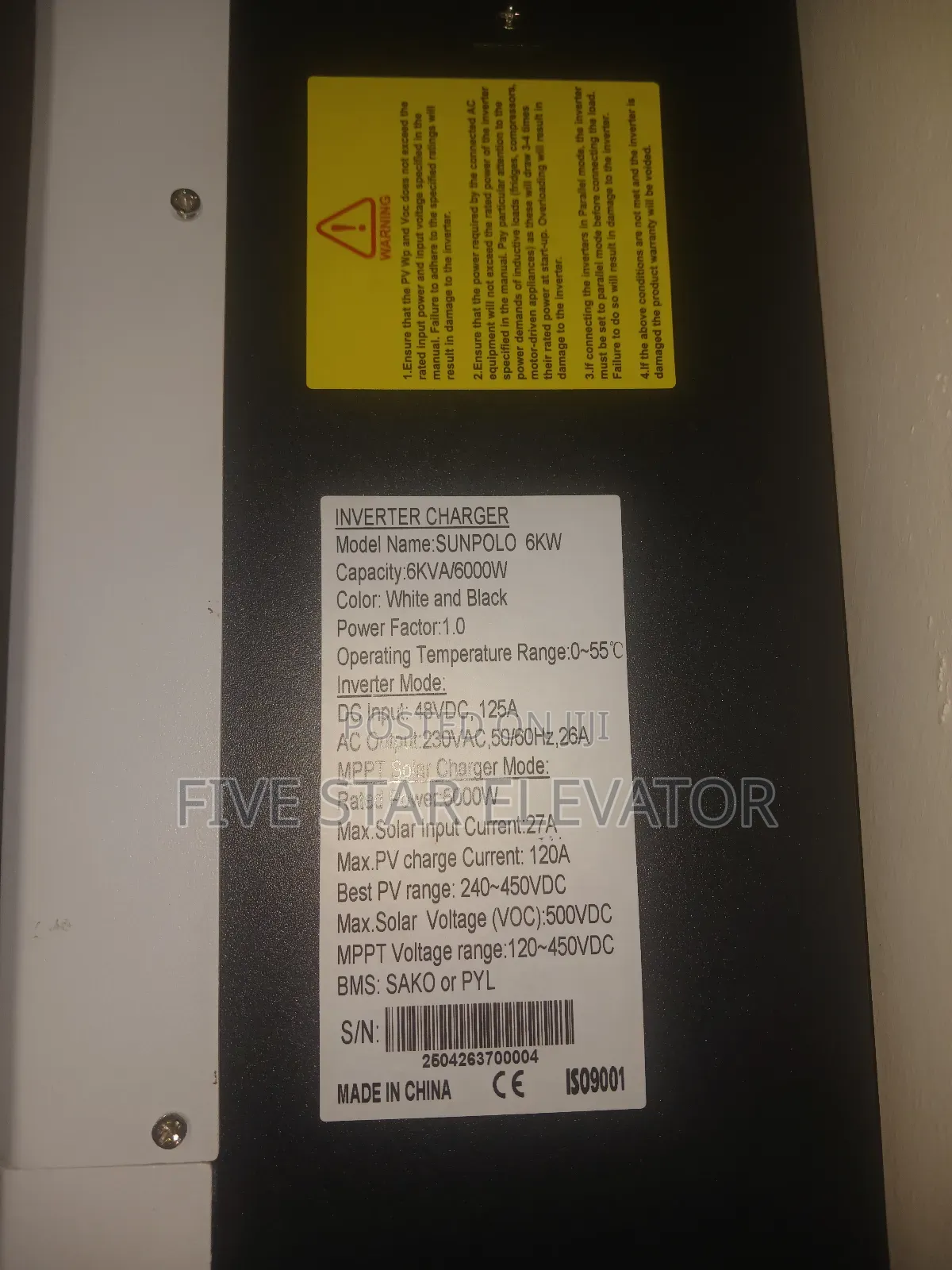 12kw Srne Hybrid Inverter With 15.36kwh Srne Lithium Battery System