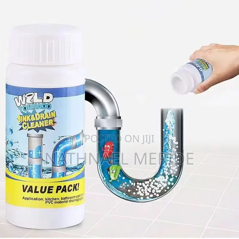 Wild Tornado-sink And Drain Cleaner የተዘጋ ትቦ መክፈቻ ኬሚካል