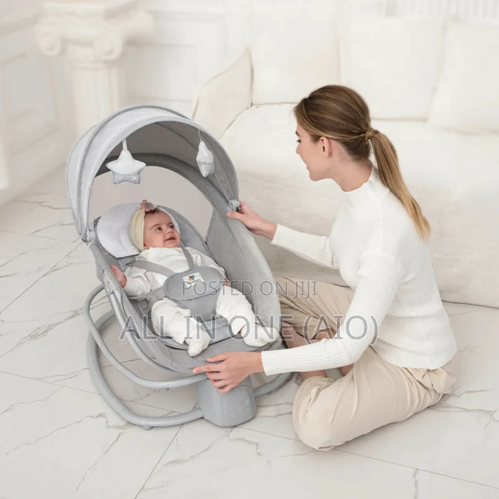 Mastela 4-in-1 Baby Swing for Infants With Dinner Plate