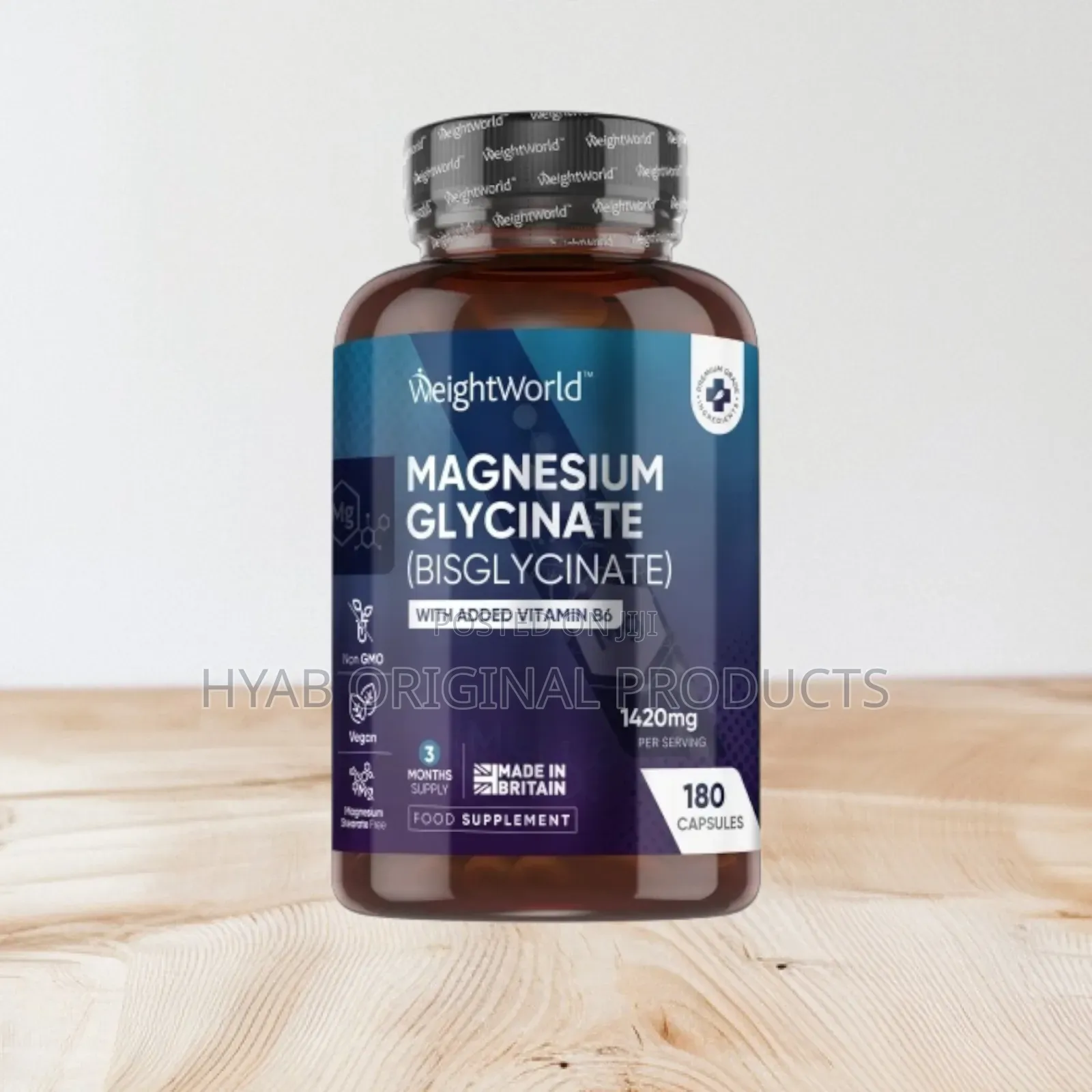 1420mg Magnesium Bisglycinate 180 Capsules With B6