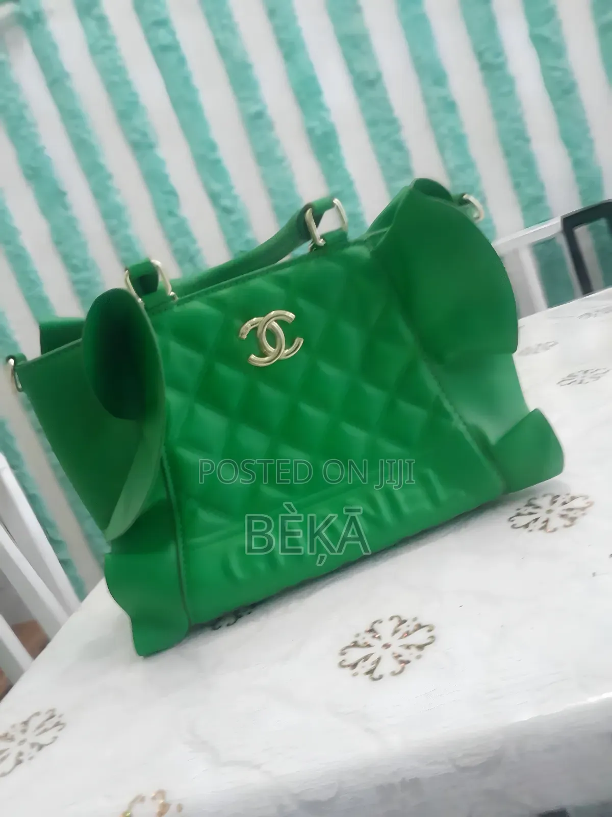 Green Chanel Handbag With Classic Design and Timeless Style