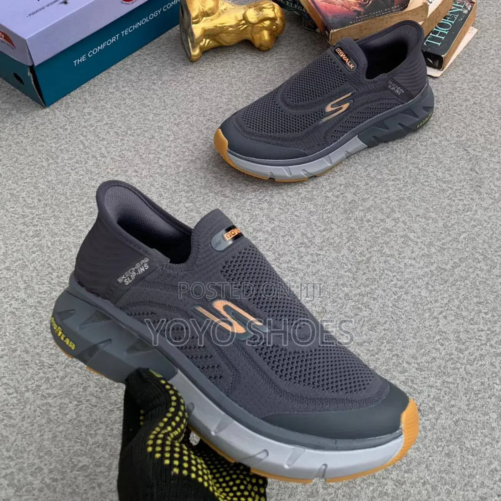 Skecers Slip-Ins Grey Fashion Sneaker