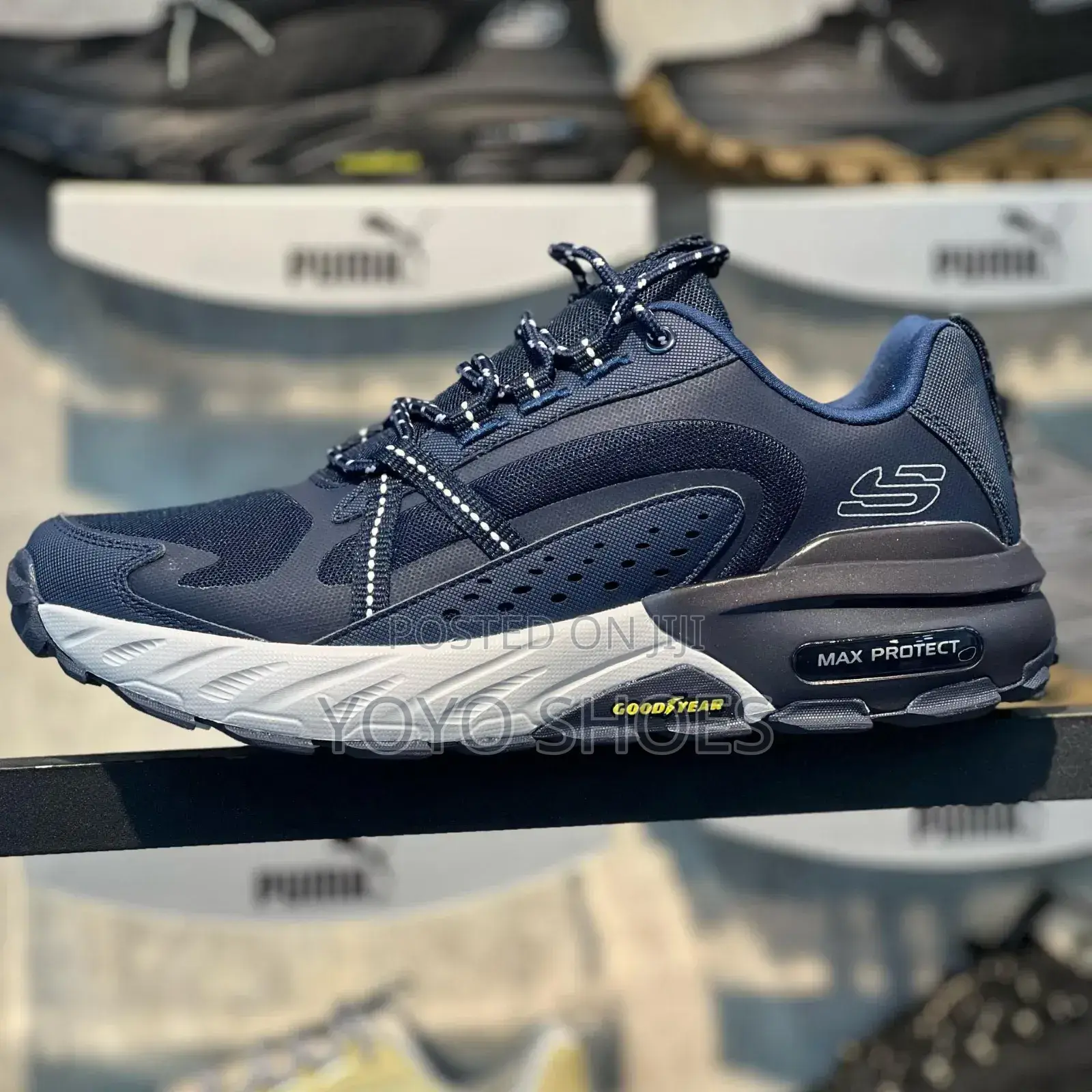 Skechers Max-Protect Blue Fashion Sneaker