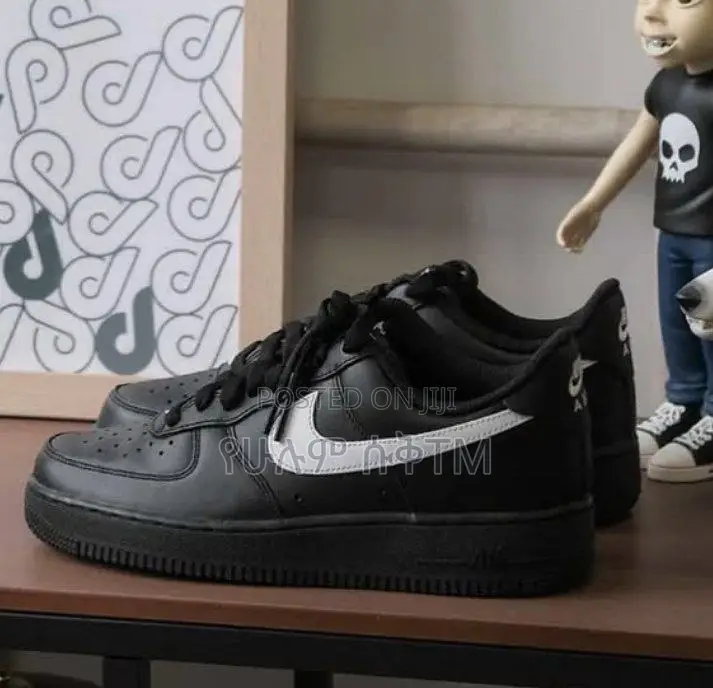 Nike Air Force 1 Low ‘07 Retro Qs ‘Black/White Swoosh’ Men’S Shoes