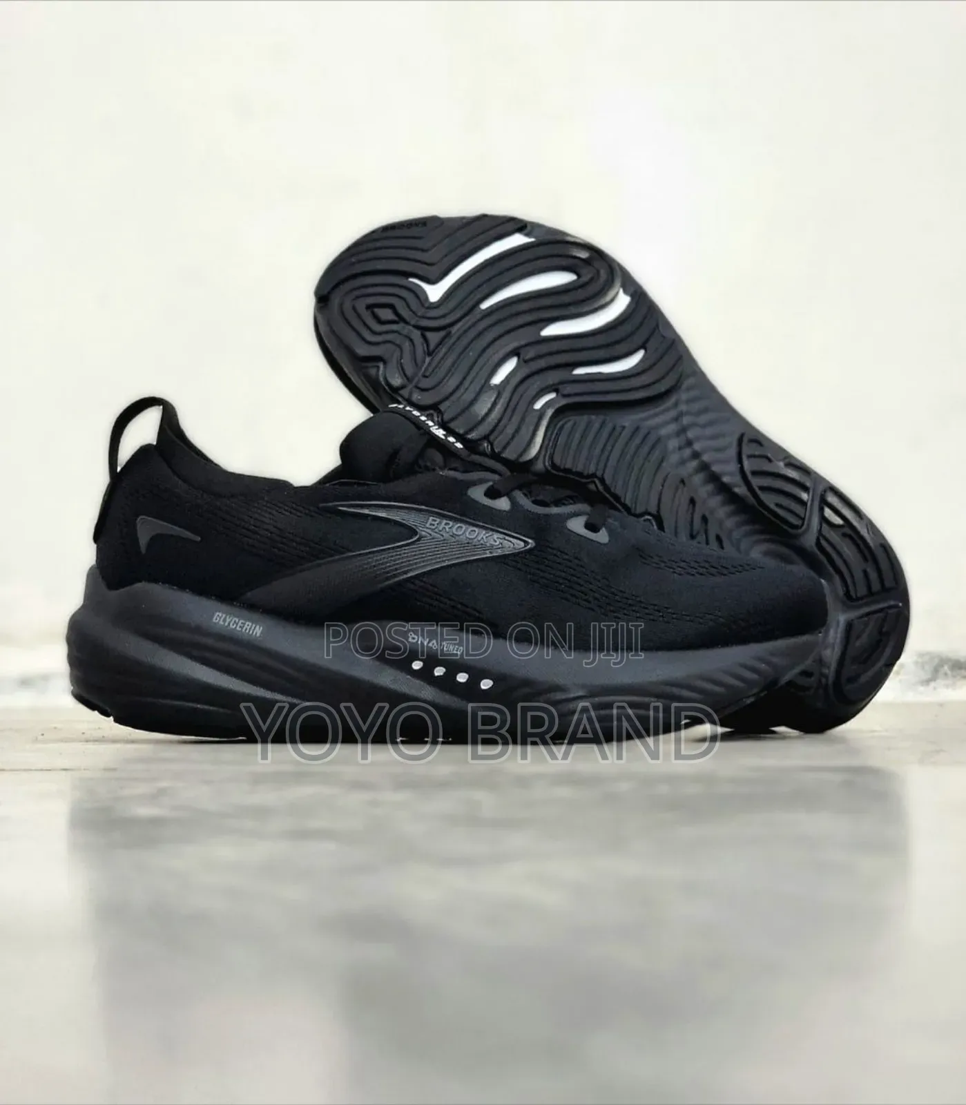 Brooks Glycerin 22 Road Running Full Balck Fashion Sneaker