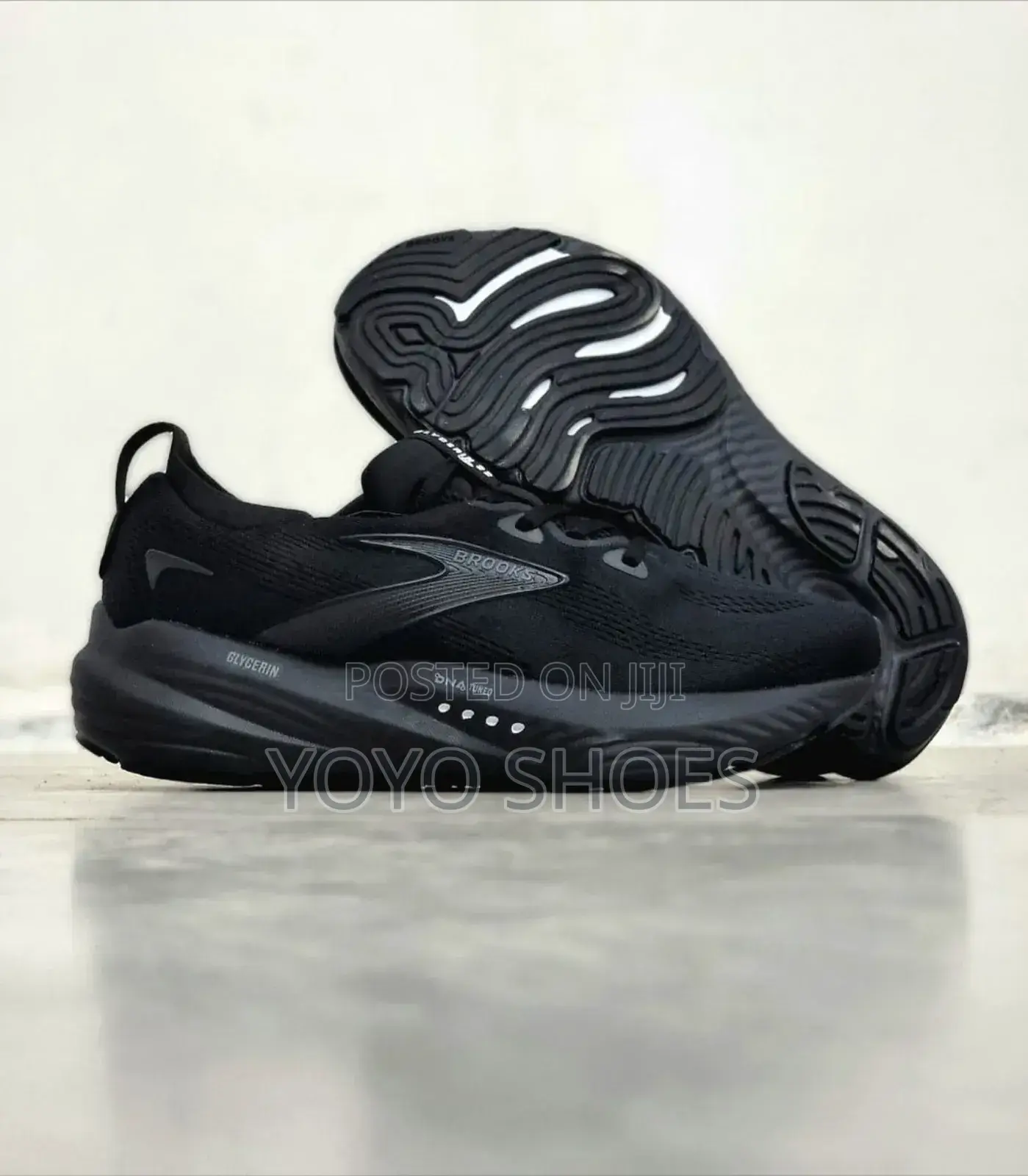Brooks Glycerin 22 Road Running Full Balck Fashion Sneaker