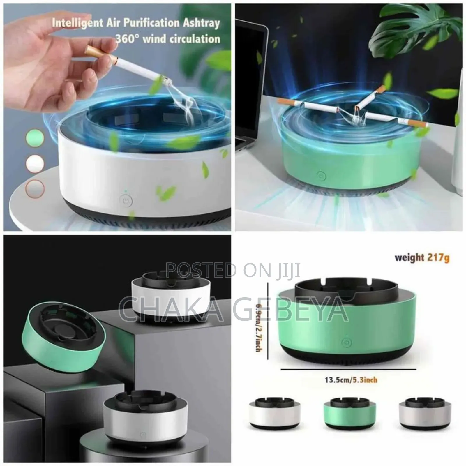 Smokeless Ashtray Air Purifier - Absorbs Smoke Odor With Aroma