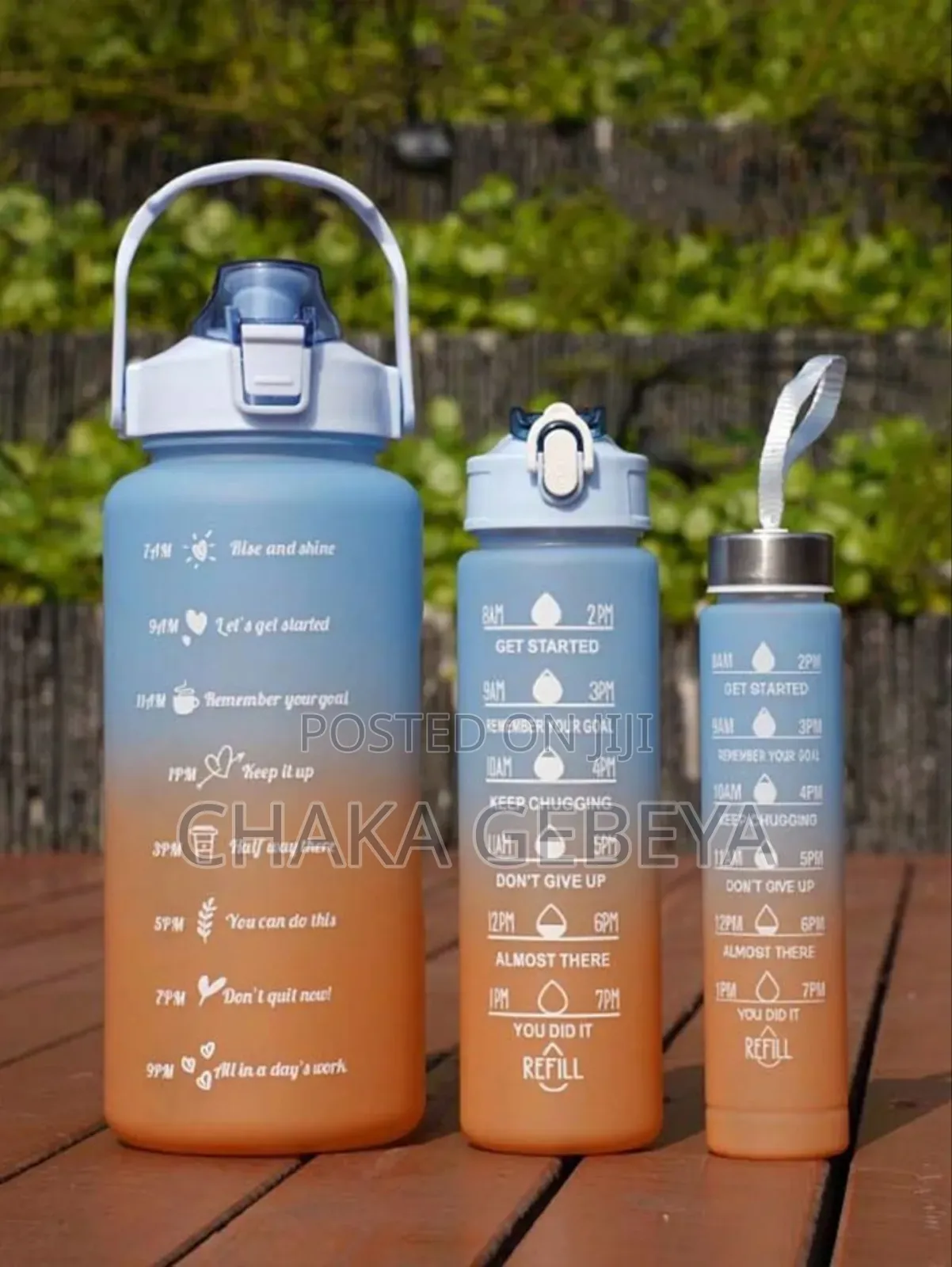 Sport Motivational Water Bottle Set