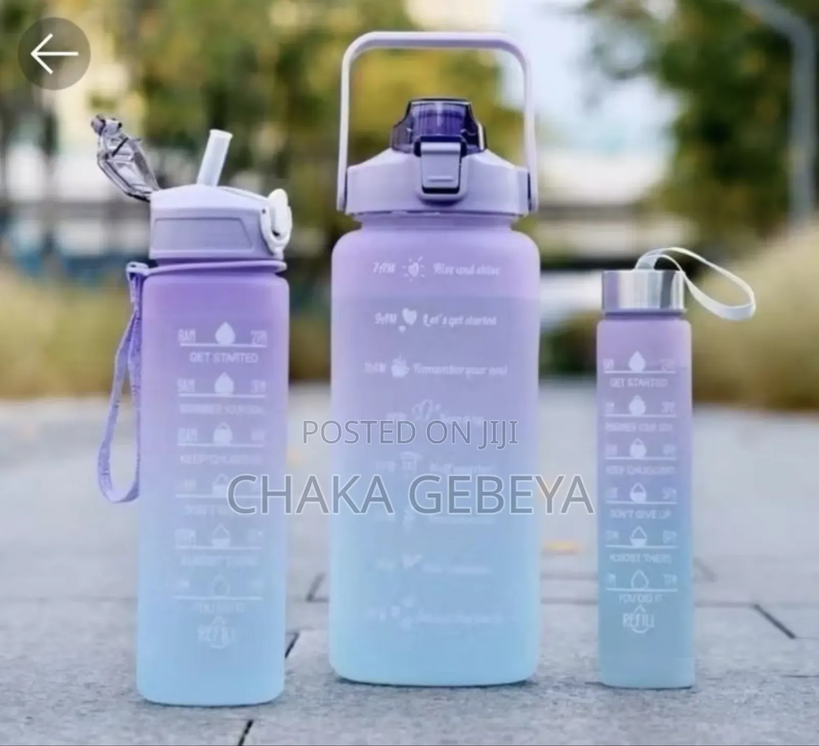 Sport Motivational Water Bottle Set